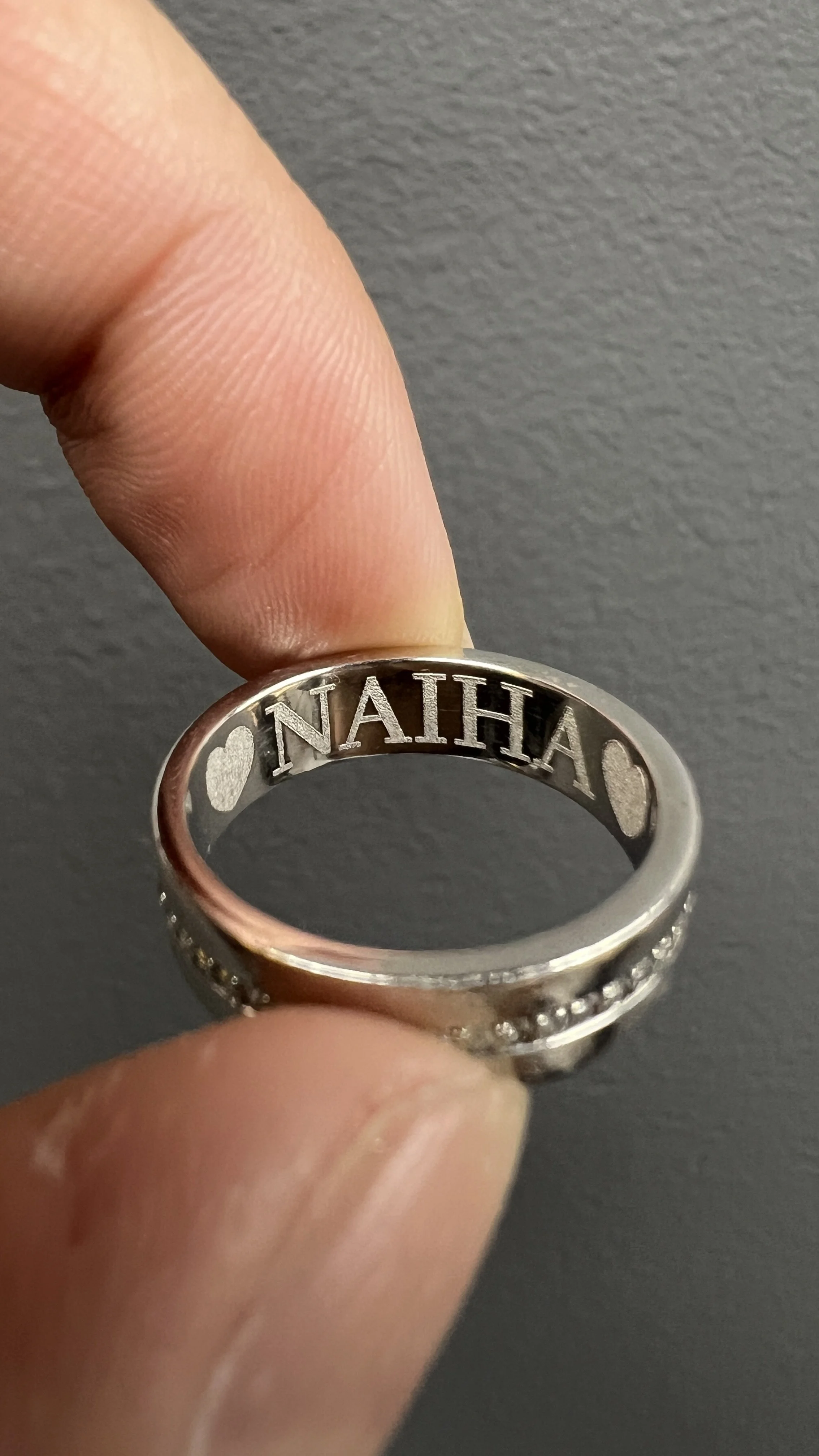 Inner Platinum Ring Engraving