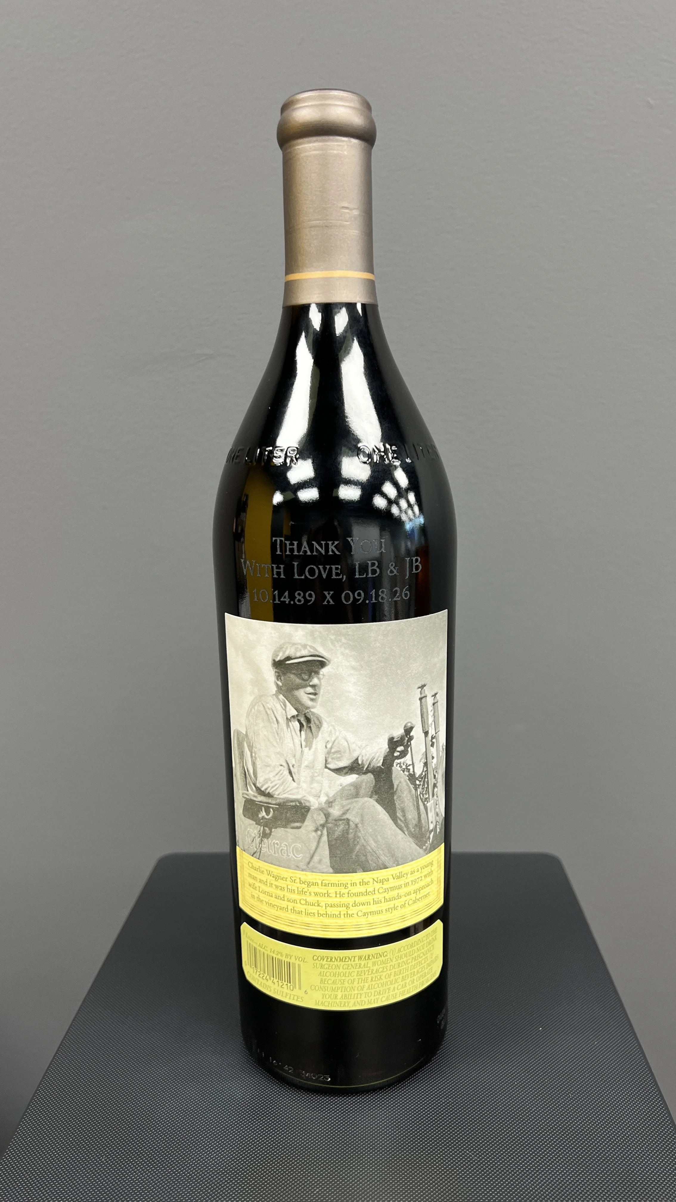 Engraved Wine Bottle