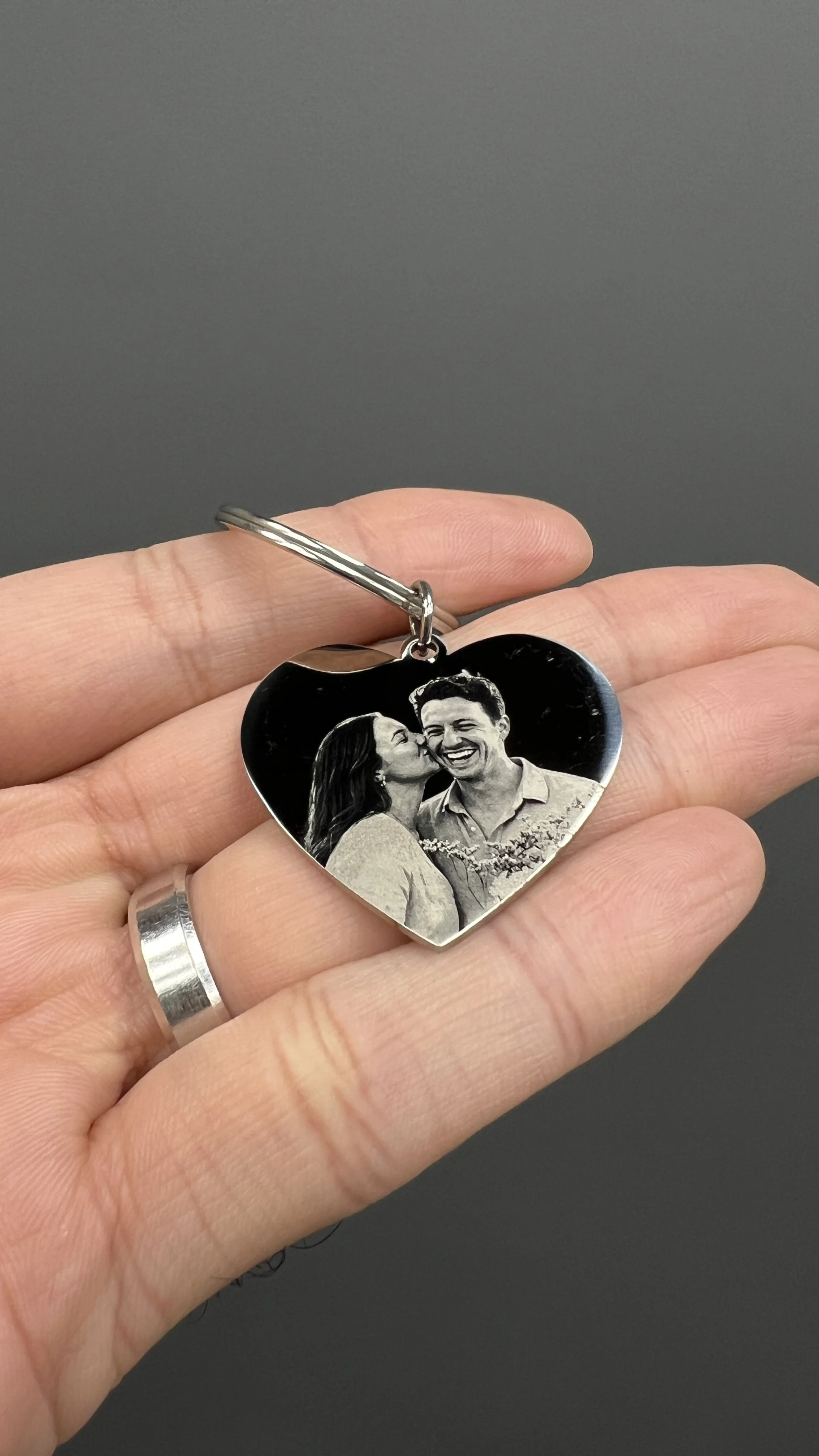 Photo Engraving on Keychain