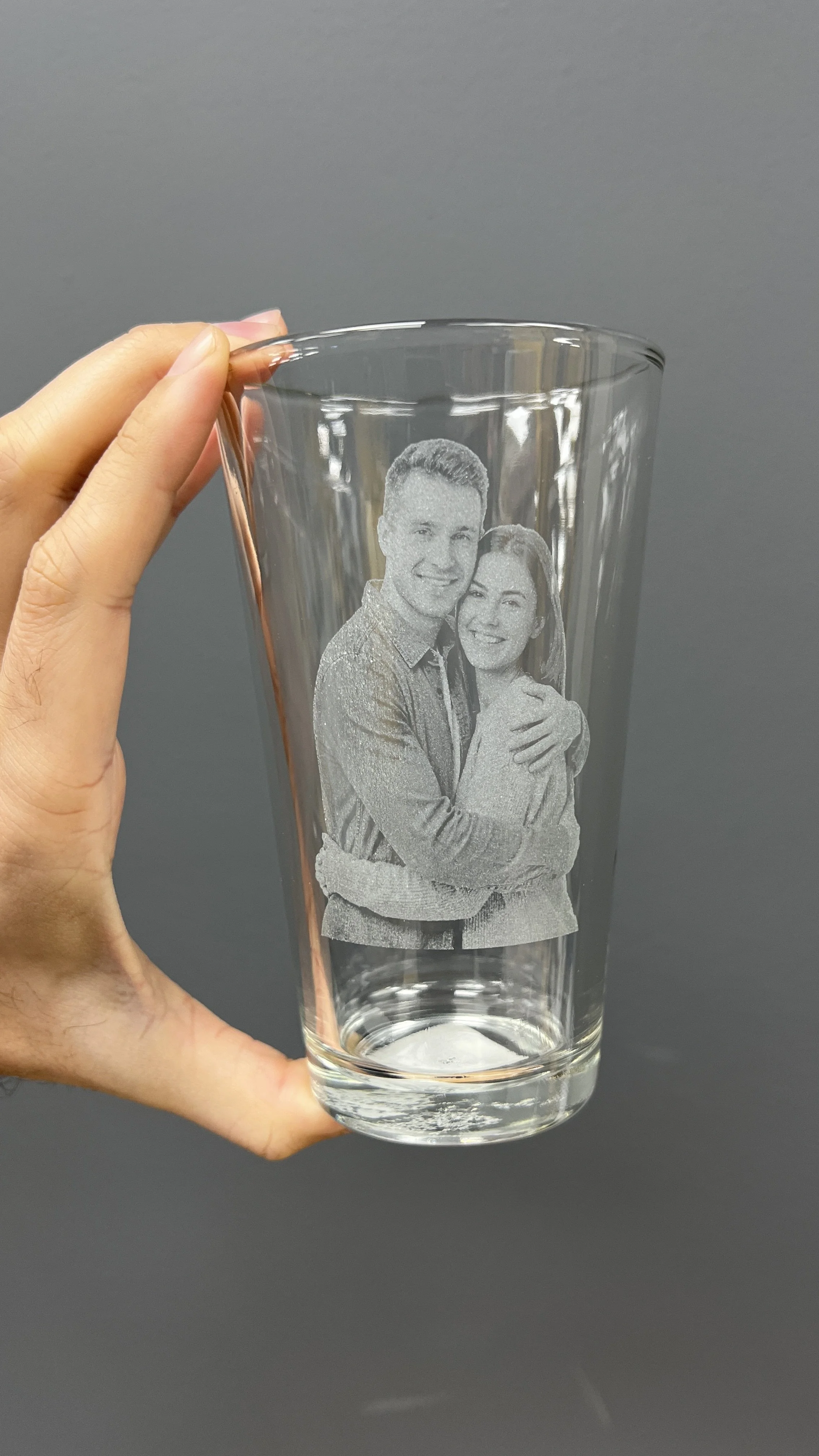 Photo Engraving on Pint Glass
