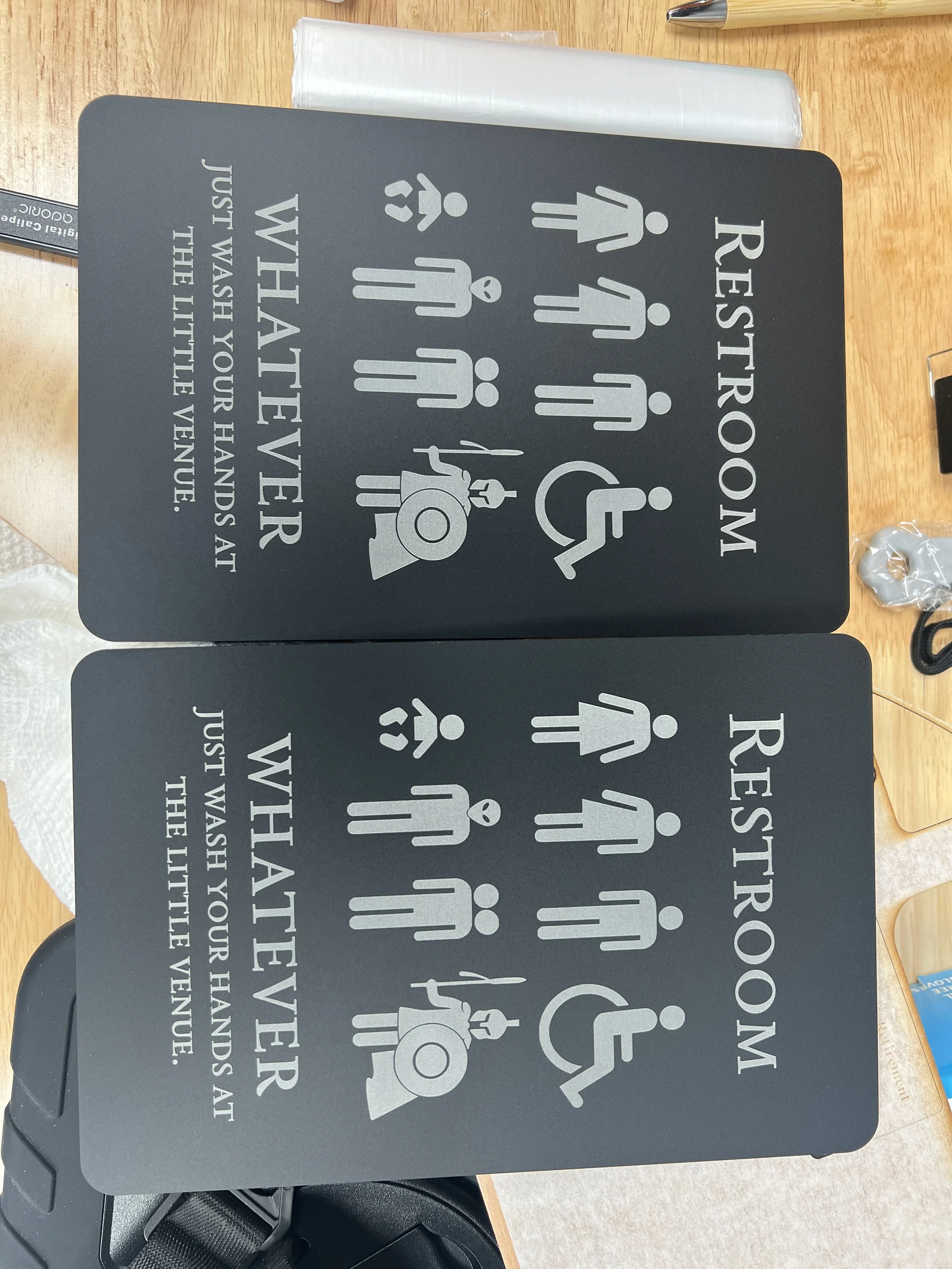 Acrylic Bathroom Sign