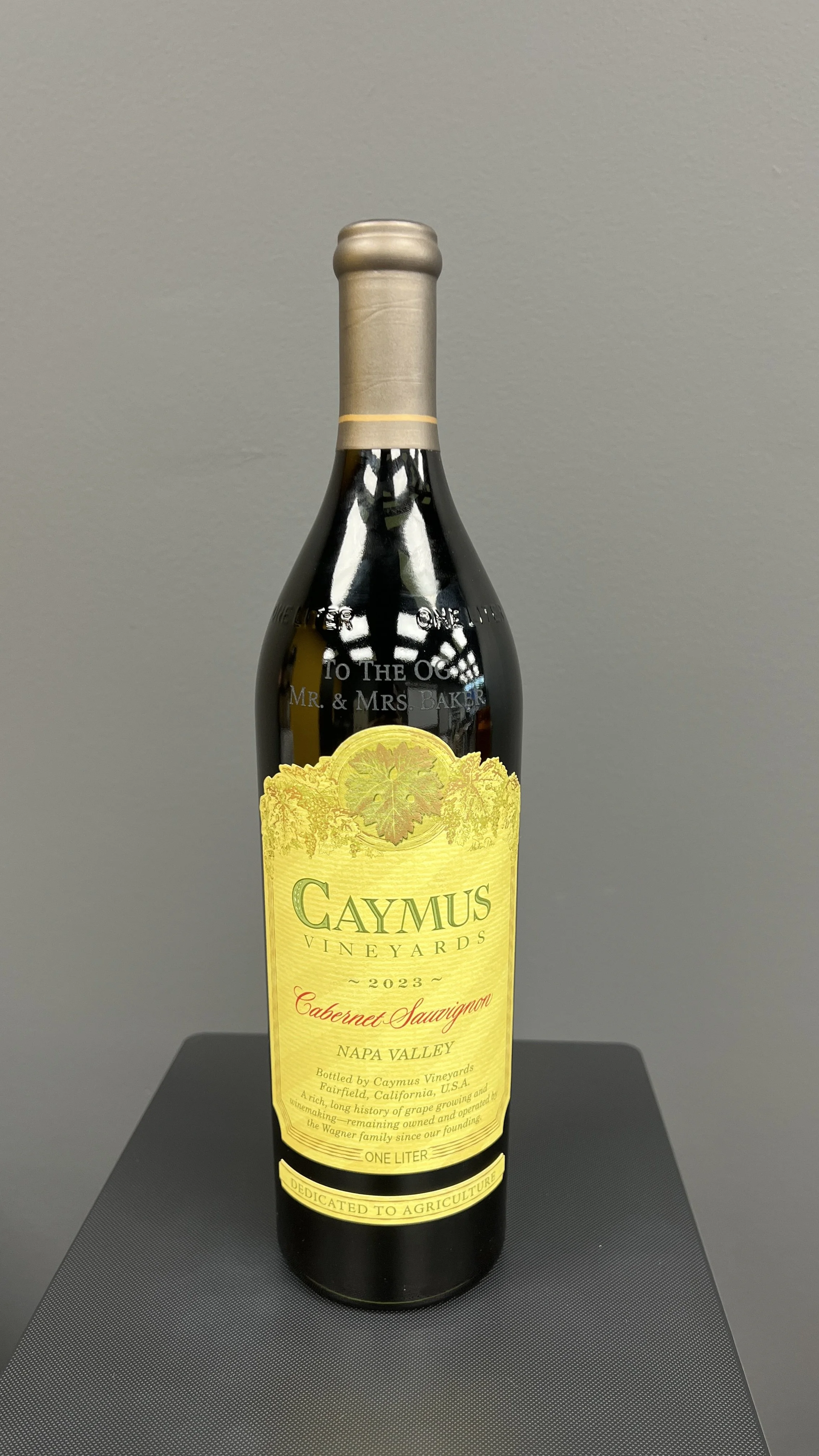Engraved Wine Bottle