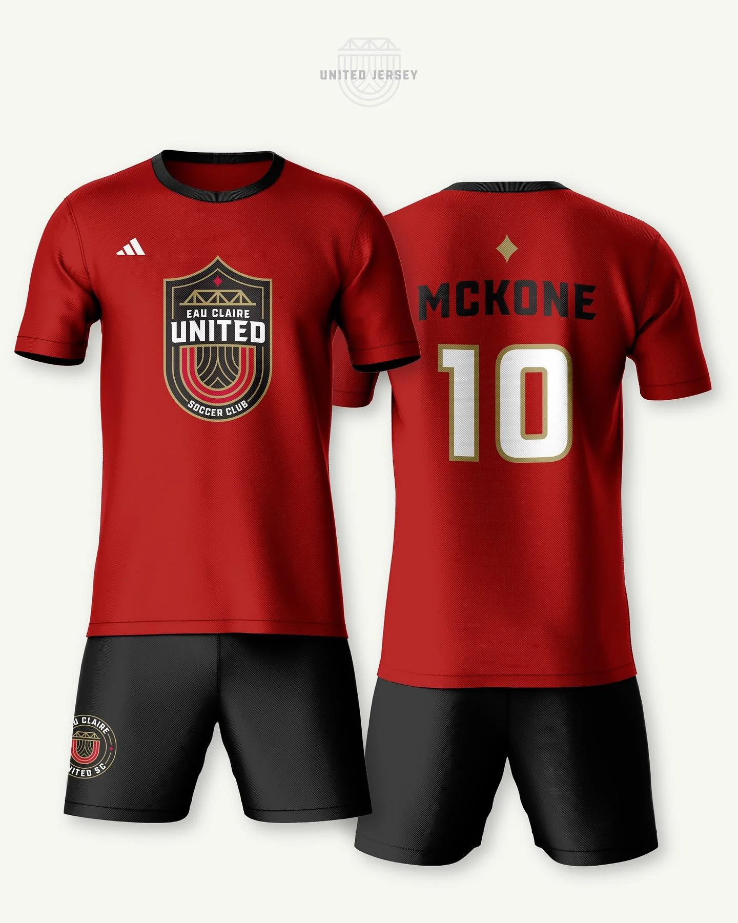 Jerseys and swag with the new branding for @eauclaireunited.sc 

United We Play! Such a fun project, it&rsquo;s been amazing seeing the brand come to life over the last year and a half as they have implemented and rolled out the new branding! I need 