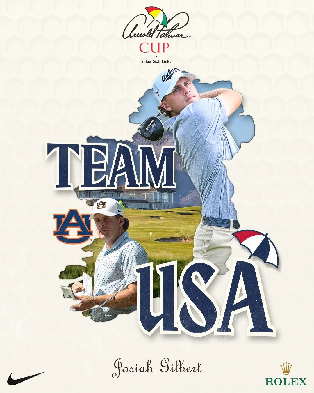Red, white, and ready to roll. 🇺🇸

Meet the 12 American men selected to compete for Team USA at the 2026 Arnold Palmer Cup at Tralee Golf Links!

#APCup | #Rolex | #Nike