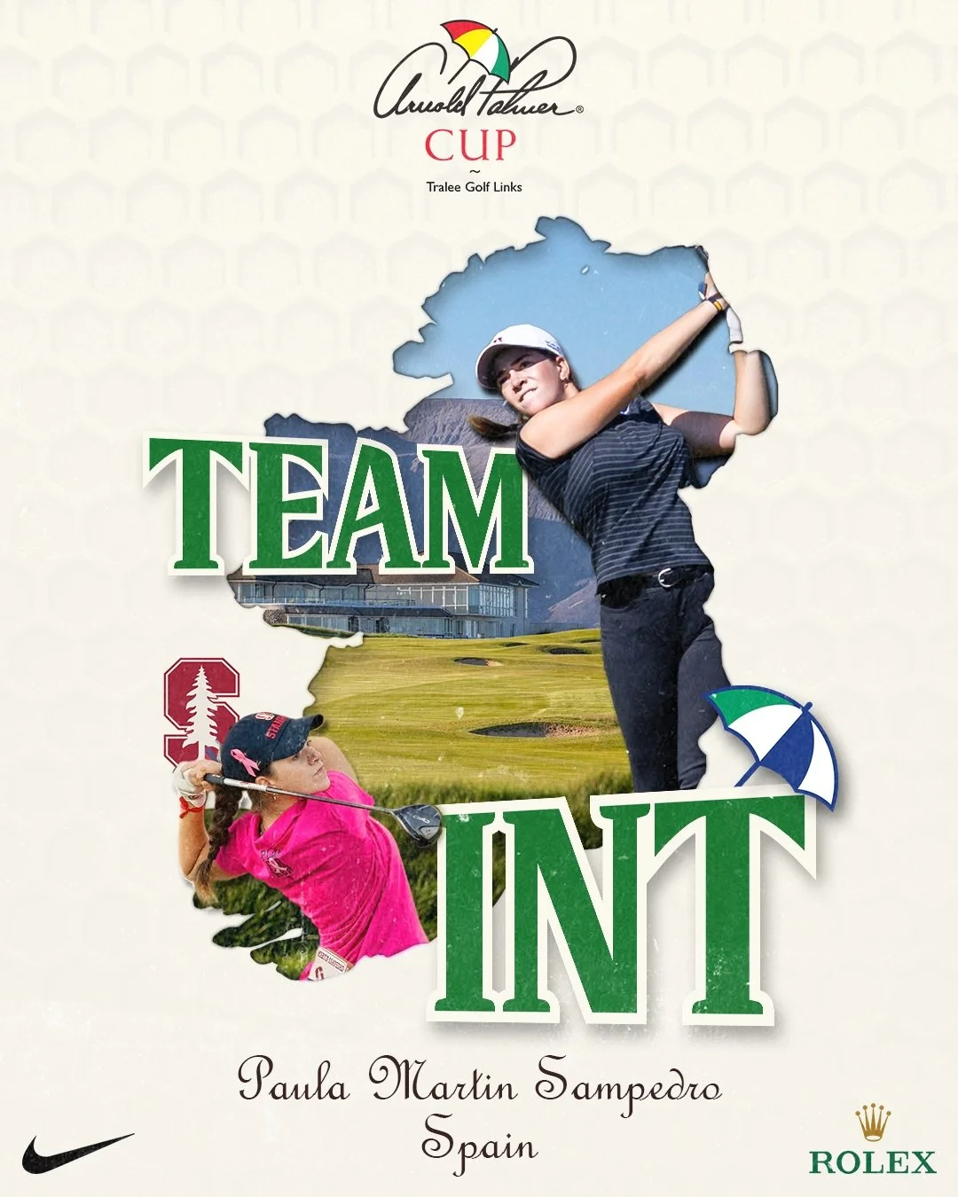 Twelve women, one mission. 🌎 

Meet the 12 International Women who are ready to defend the Cup at Tralee Golf Links.

@stanfordwgolf @arkansaswgolf @dukewgolf @texaswgolf @sundevilwgolf @wolfpackwgolf @saintssportau @aggiewomensgolf @gatorswgolf @ke