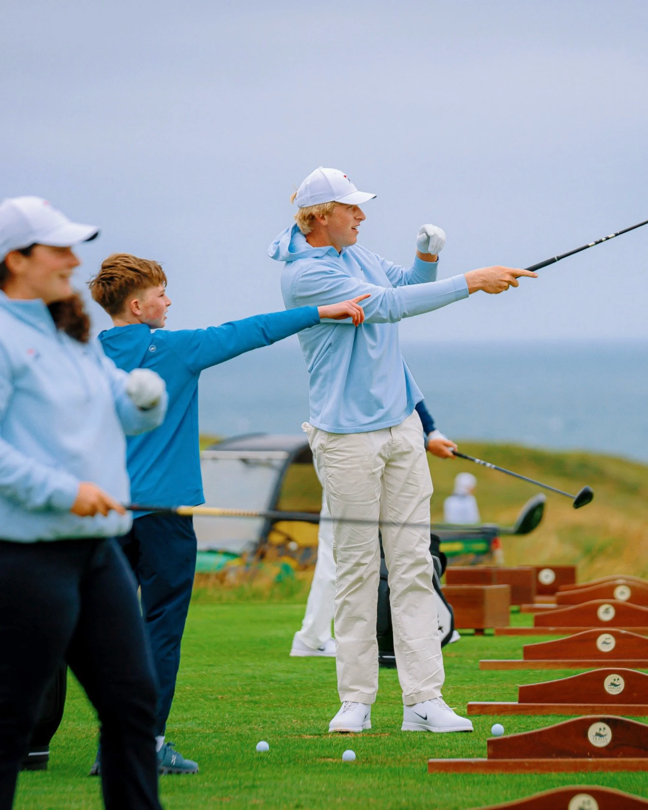 Advancing the game forward, one swing at a time. ⛳️
&mdash;&mdash;
The future of golf inspiring the next generation. Our Arnold Palmer Cup players spent time with young golfers at Tralee Golf Links, sharing smiles, tips, and a love for the game durin