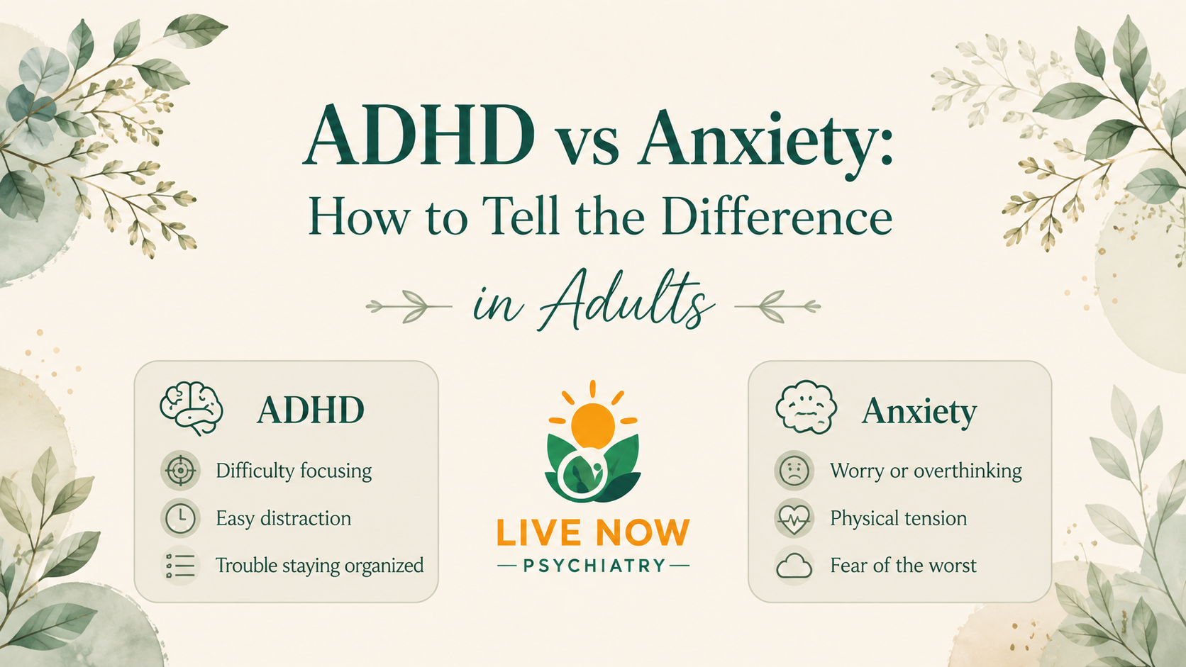ADHD vs Anxiety: How to Tell the Difference in Adults