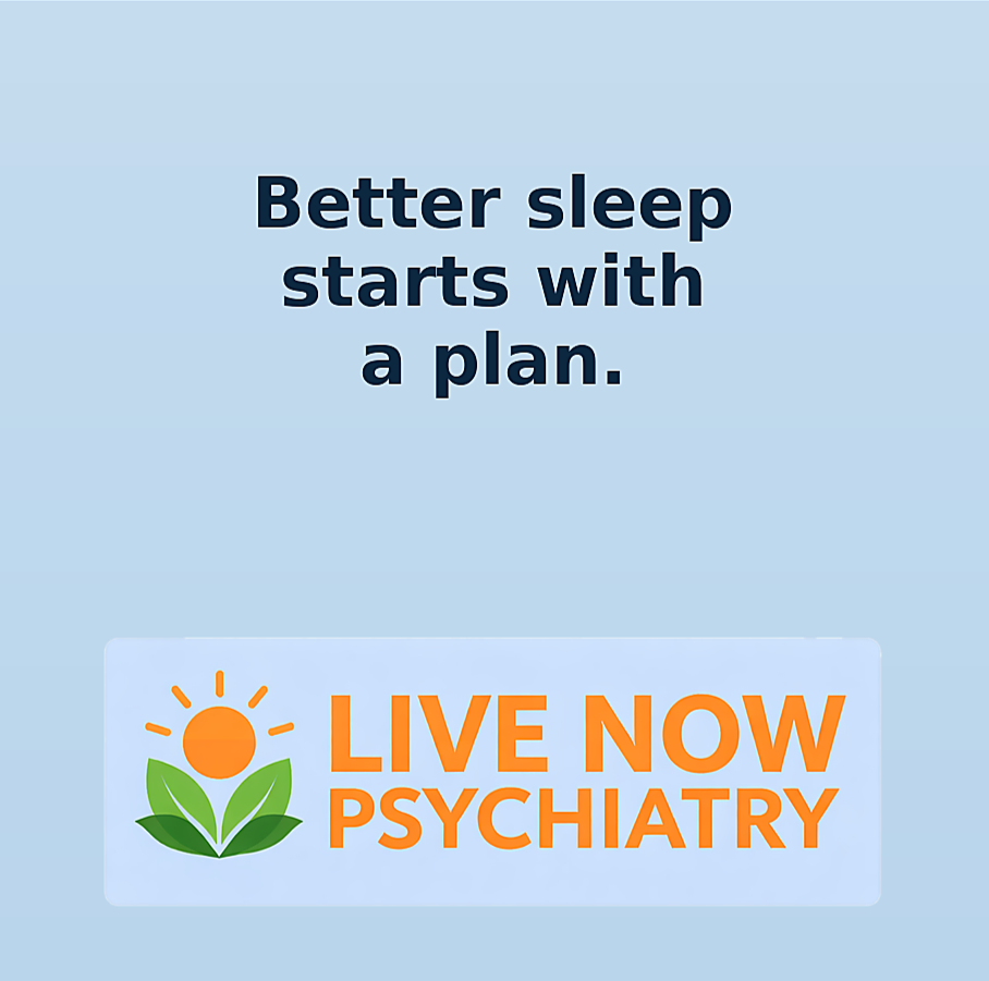 Insomnia treatment for adults in Florida through secure online psychiatric care at Live Now Psychiatry