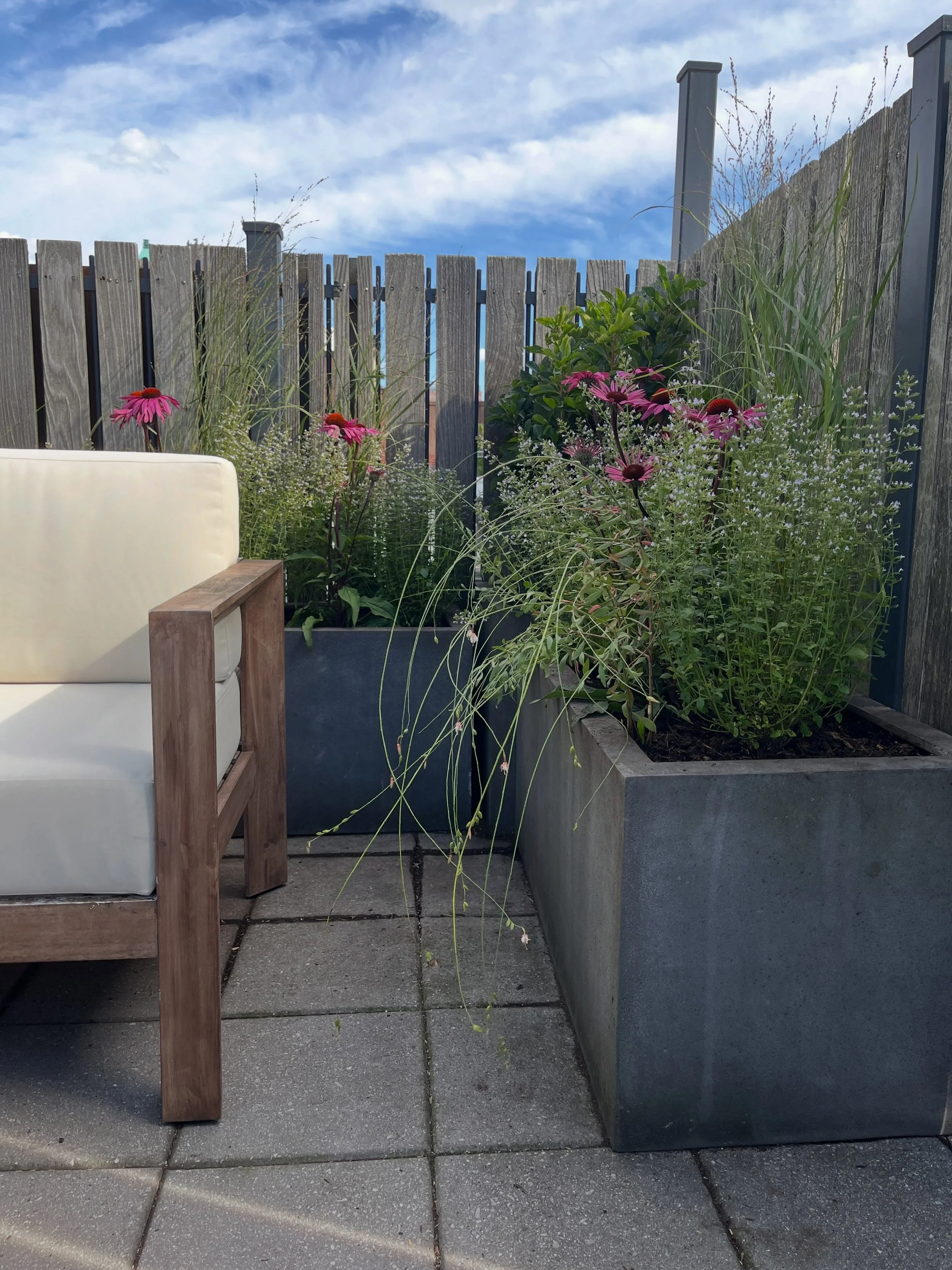 The roofdeck on this Brooklyn Heights brownstone is glorious. You can see the river, treetops, and the old brick and new shine of downtown Brooklyn all at once. This project was for lovely clients who are selling their beloved former home and our goa