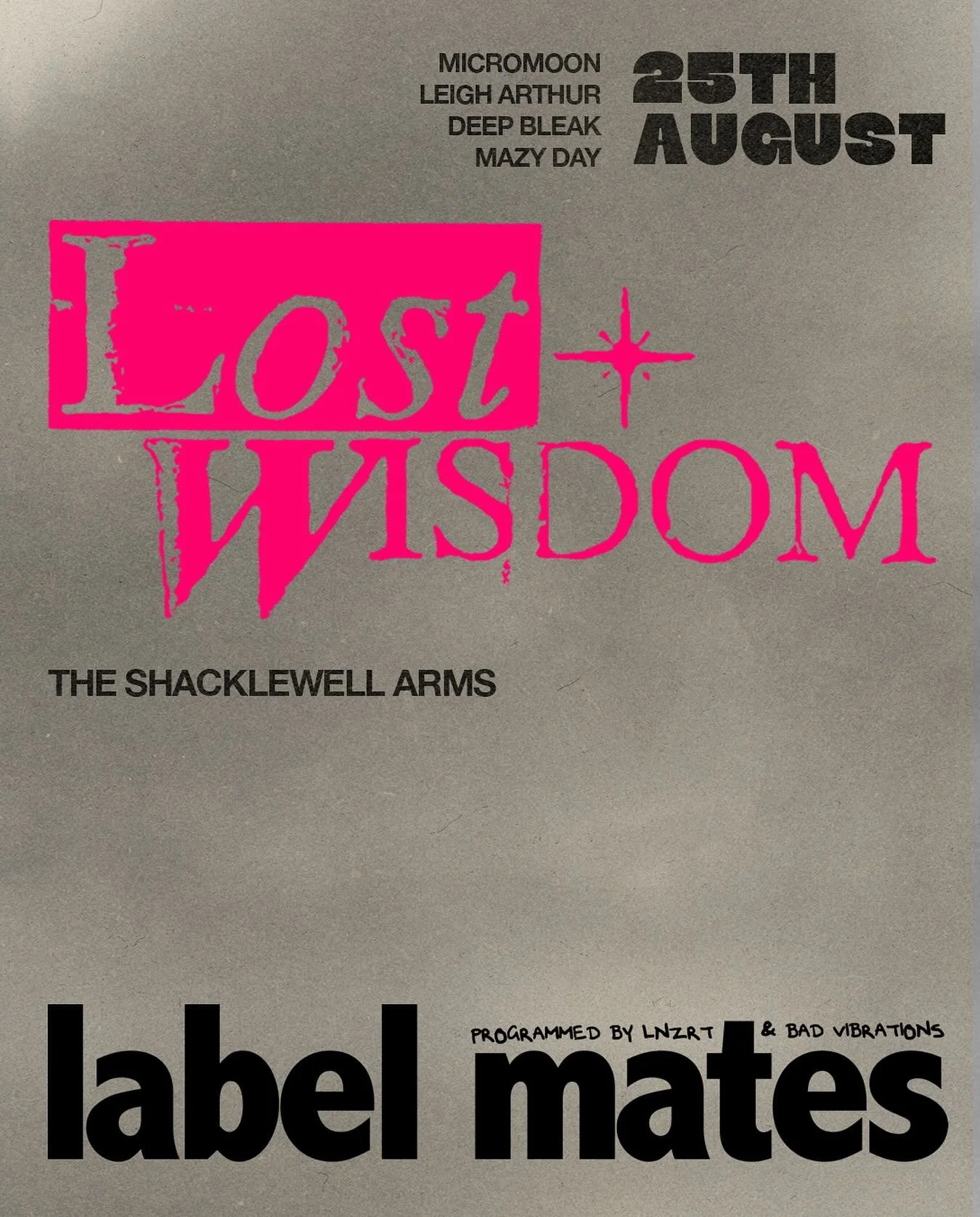 We&rsquo;re excited to announce our mates @lost____wisdom have curated a special Bank Holiday Free Entry showcase @shacklewellarms on 25th August! With live performances from: @micromoonlondon @leighxarthur @deep_bleak and Mazy Day!

RSVP @dicefm