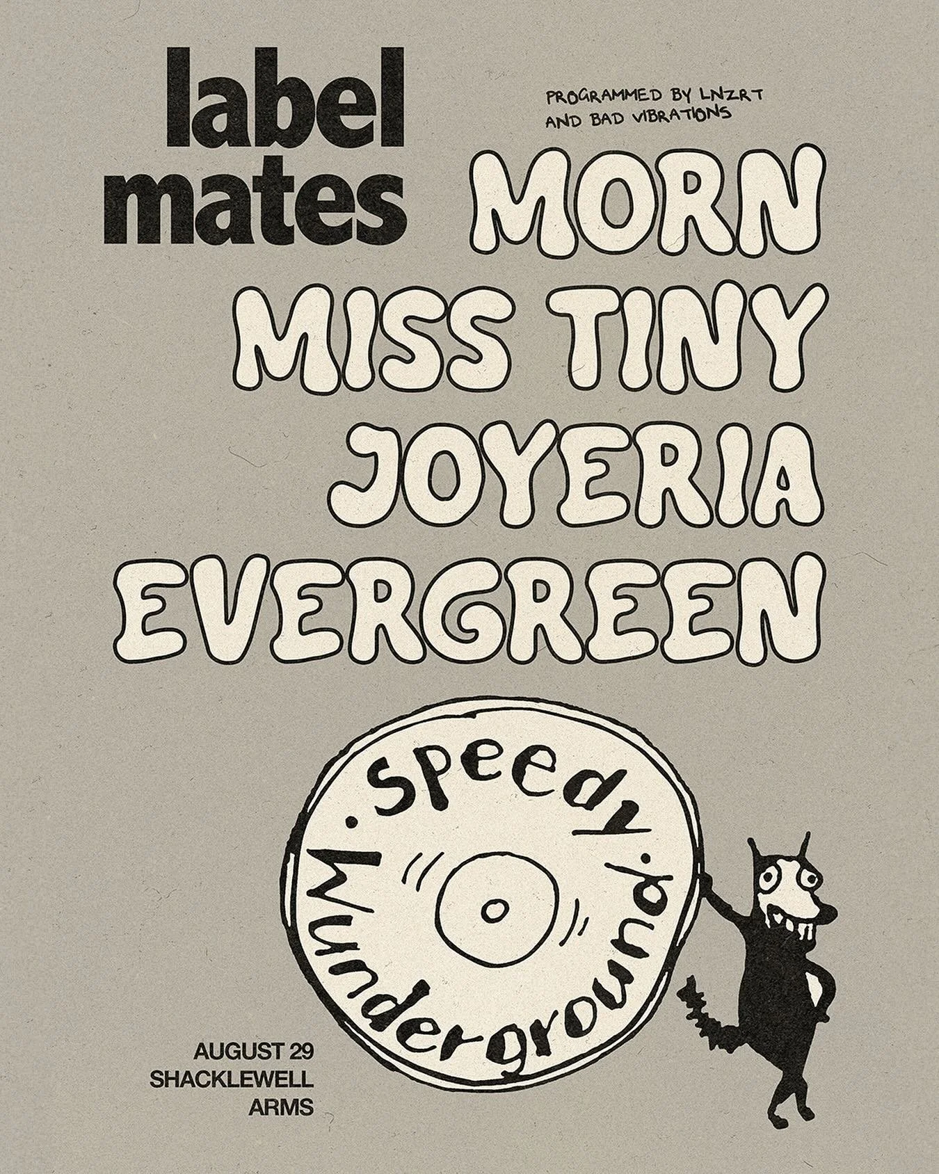 We&rsquo;re excited to be joining forces with our friends at @speedy_wunder for a special headline show featuring @morn.band on 29th August at @shacklewellarms! Joining the lineup are the brilliant @misstinymusic, @joyeria.sounds, and @this_is_evergr