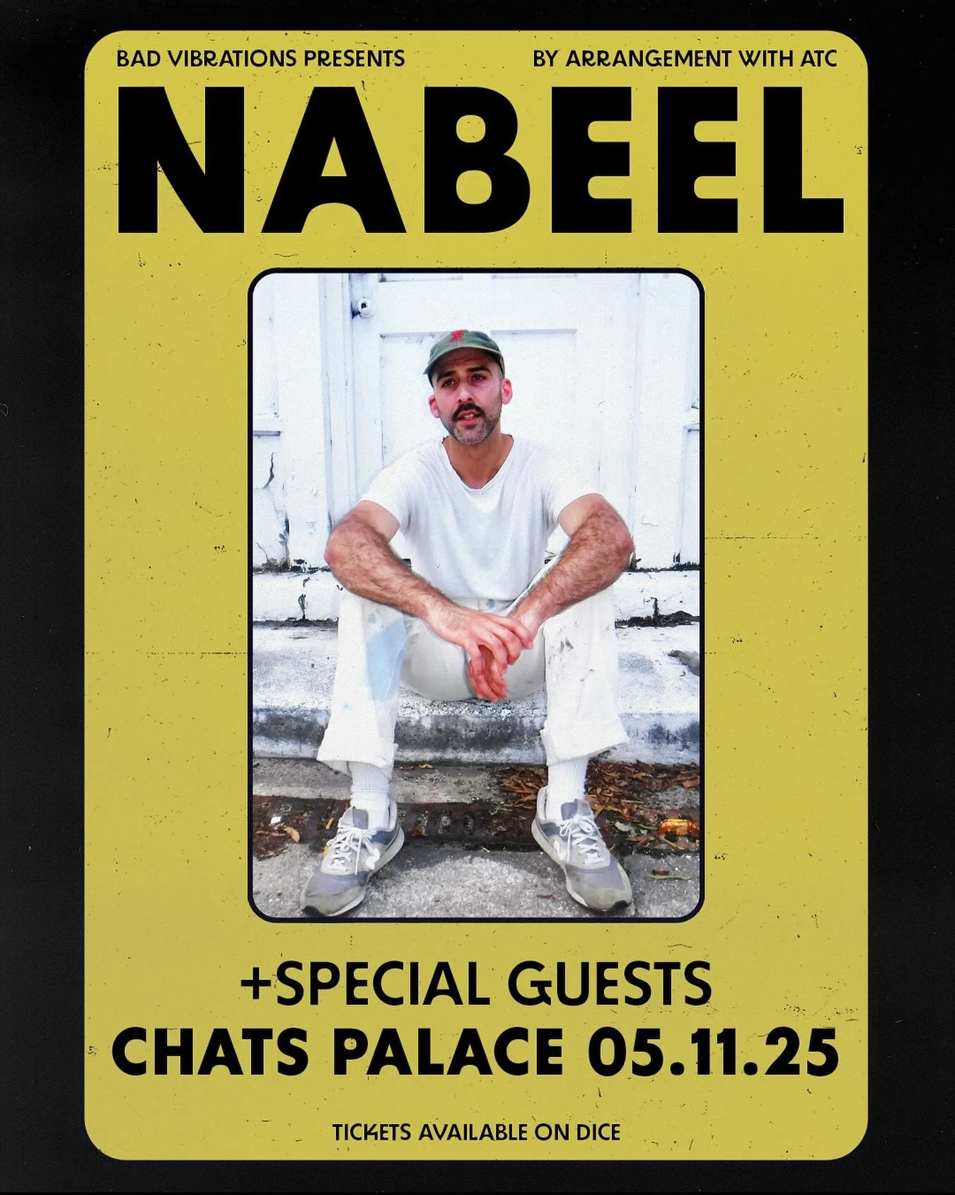 ** Venue Update ** @nabnabnabeel is moving to @chatspalace on November 5th! Get your tickets now at DICE if you haven't already. (ICA tickets are still valid)