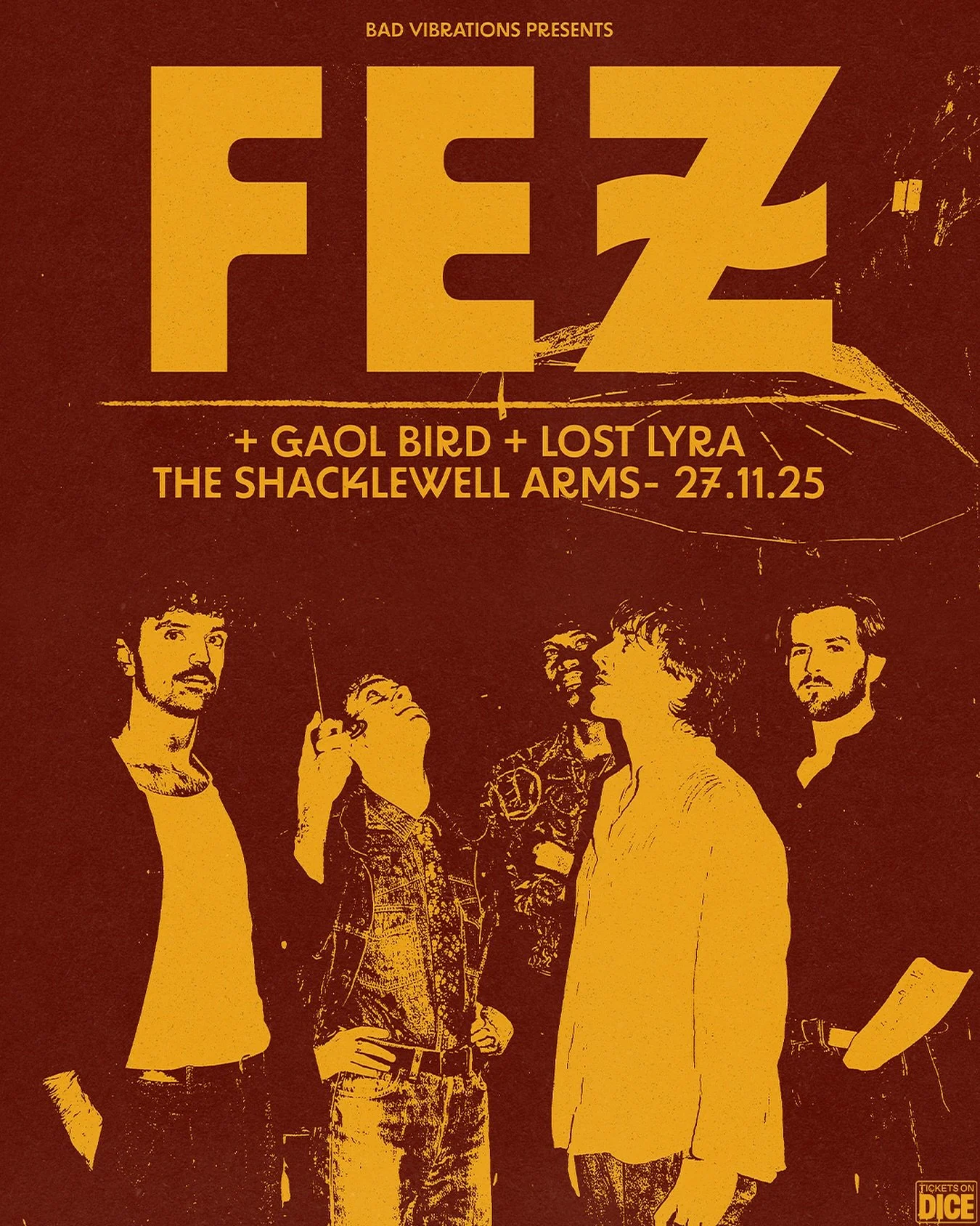 FEZ headline The Shacklewell Arms on 27th November, with support from Gaol Bird and Lost Lyra.

A blend of psychedelia and progressive rock, FEZ channel the spirit of a bygone era into something entirely their own. With equal weight on songwriting, s
