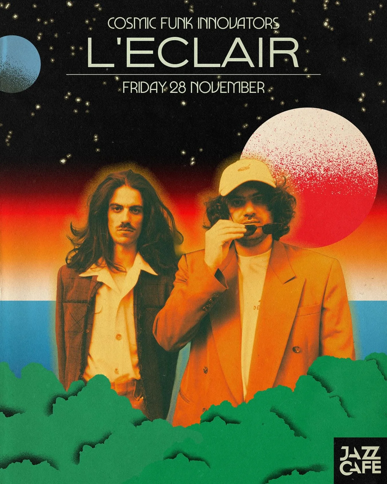 Groove merchants from Geneva, @leclairmegadef blend cosmic funk, krautrock, and psych into something entirely their own - warm, hypnotic, and impossible to stand still to.

Live, they&rsquo;re a force: analog synths swirl, rhythms lock in tight, and 