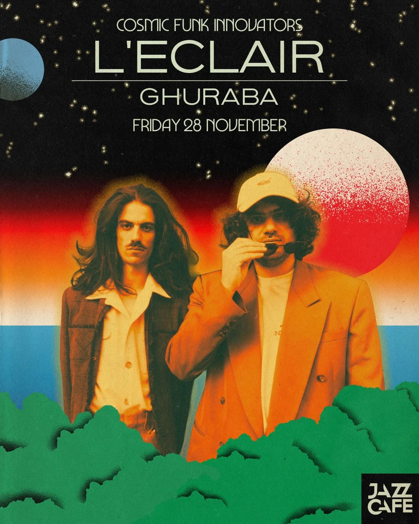 @ghurabamusic the psychedelic instrumental duo open for @leclairmegadef next Friday at The Jazz Cafe. Final tickets on sale via DICE.