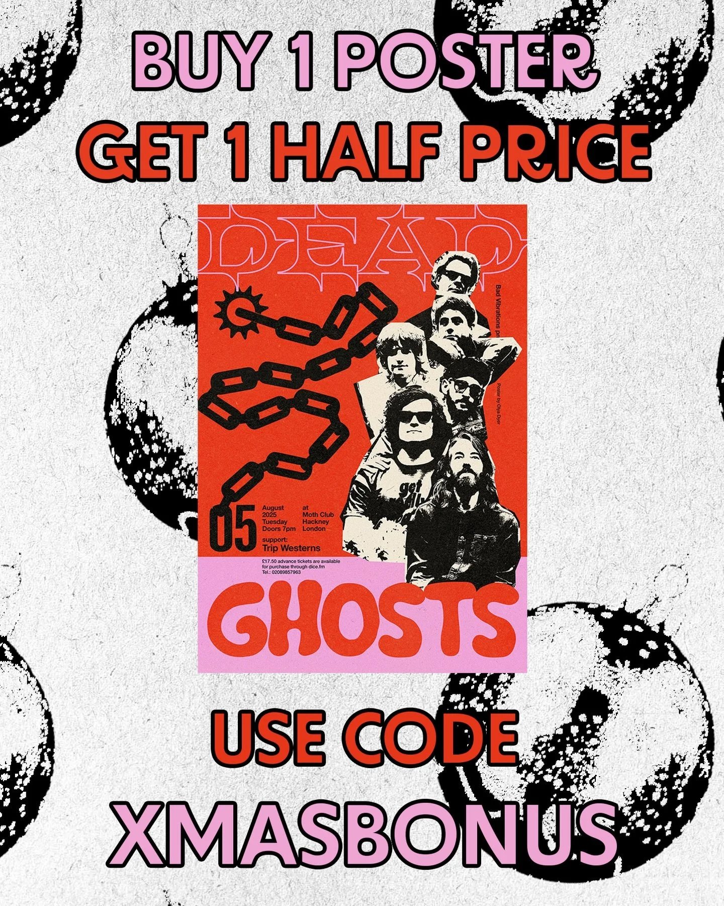 The perfect gift for gig lovers this Christmas 🎁
For a limited time only - buy one poster get another half price. Use the code XMASBONUS at the checkout to claim.

A1, A2 &amp; A3. 200gsm silk paper. Ships worldwide.
Browse the collection on our web