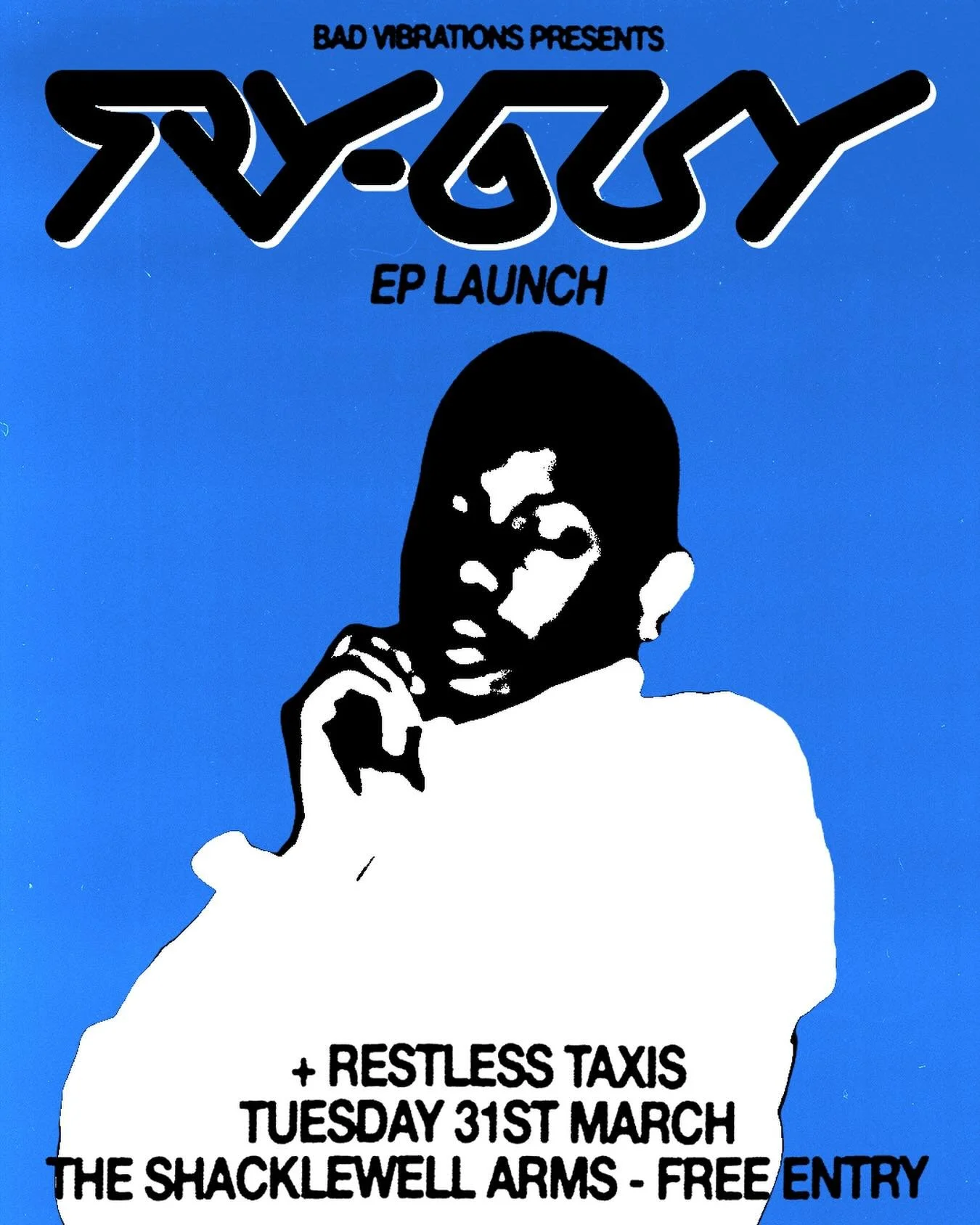 RY-GUY is set to headline @shacklewellarms on 31 March celebrating the launch of his new EP + support from @restlesstaxis &mdash; and it&rsquo;s FREE ENTRY!

South London artist @ryguy.ryguy sits somewhere between soul, psychedelia and art-pop, drawi