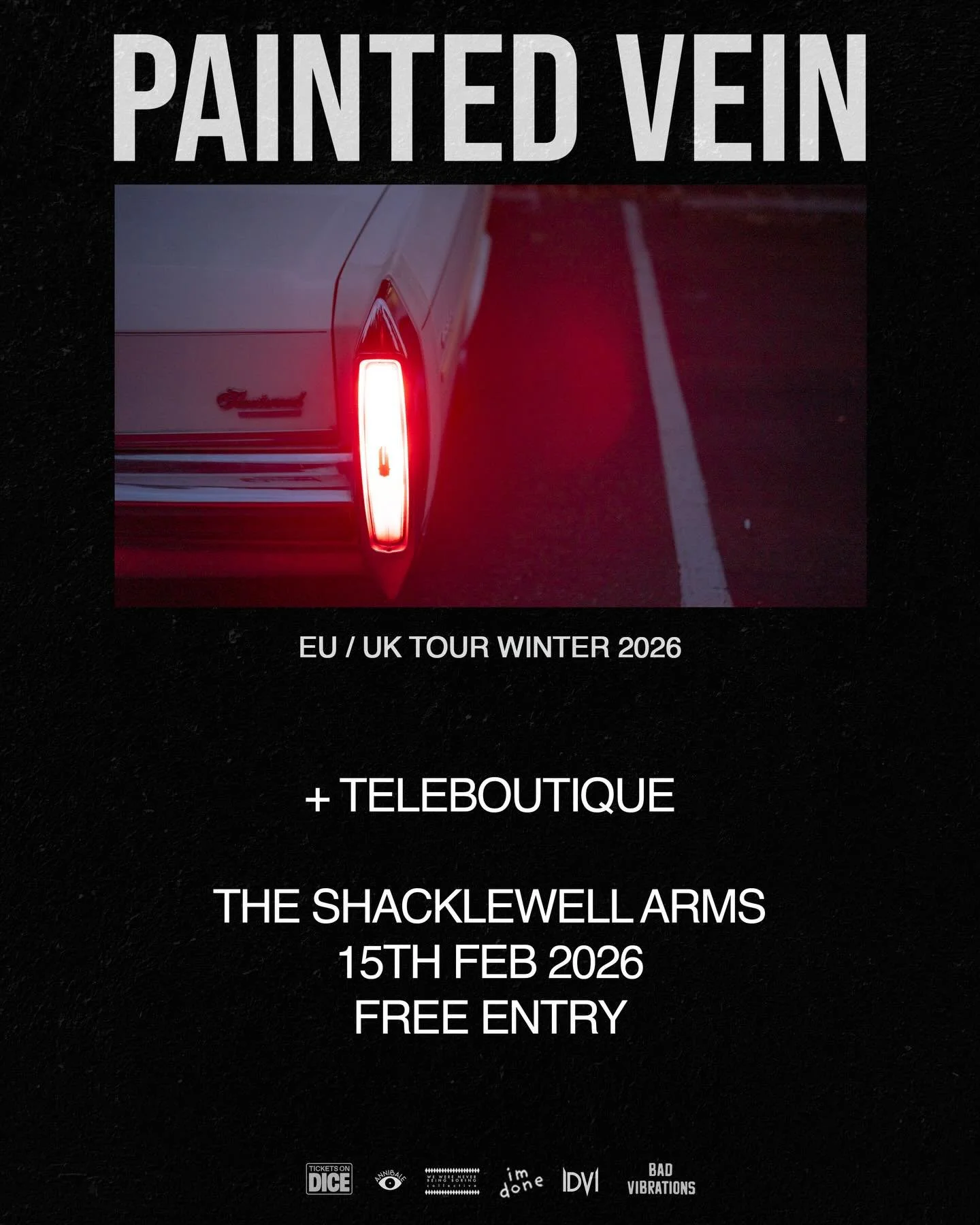 Painted Vein is set to headline @shacklewellarms 15 Feb (FREE ENTRY) + support from Teleboutique

@paintedvein_ is the project of Italian-born, Seattle-based musician Andrea Fox Volpato, former lead guitarist of New Candys. His debut album Dripping O