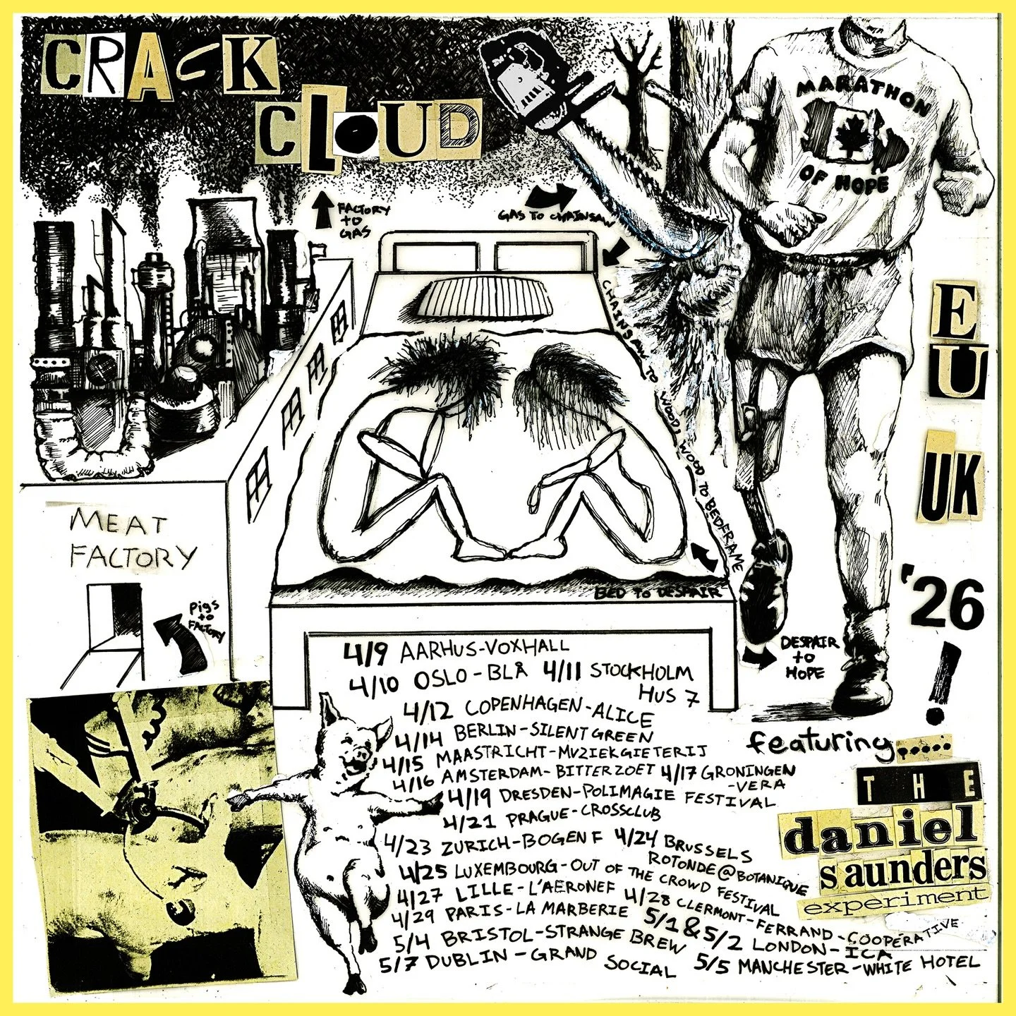 The Daniel Saunders Experiment joins Crack Cloud at The ICA on Fri 1st &amp; Sat 2nd May. Tickets running seriously low - don&rsquo;t hang about.