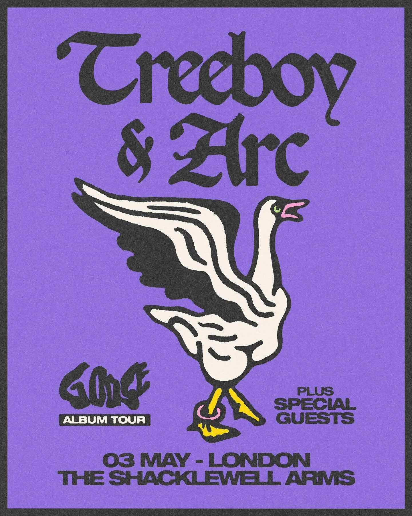 @treeboyandarc are dropping new album &lsquo;Goose&rsquo; on 10th April, and we&rsquo;re hosting a launch party @shacklewellarms on 3rd May to celebrate!! 

With influences and inspirations coming from more electronic and industrial artists, &lsquo;G