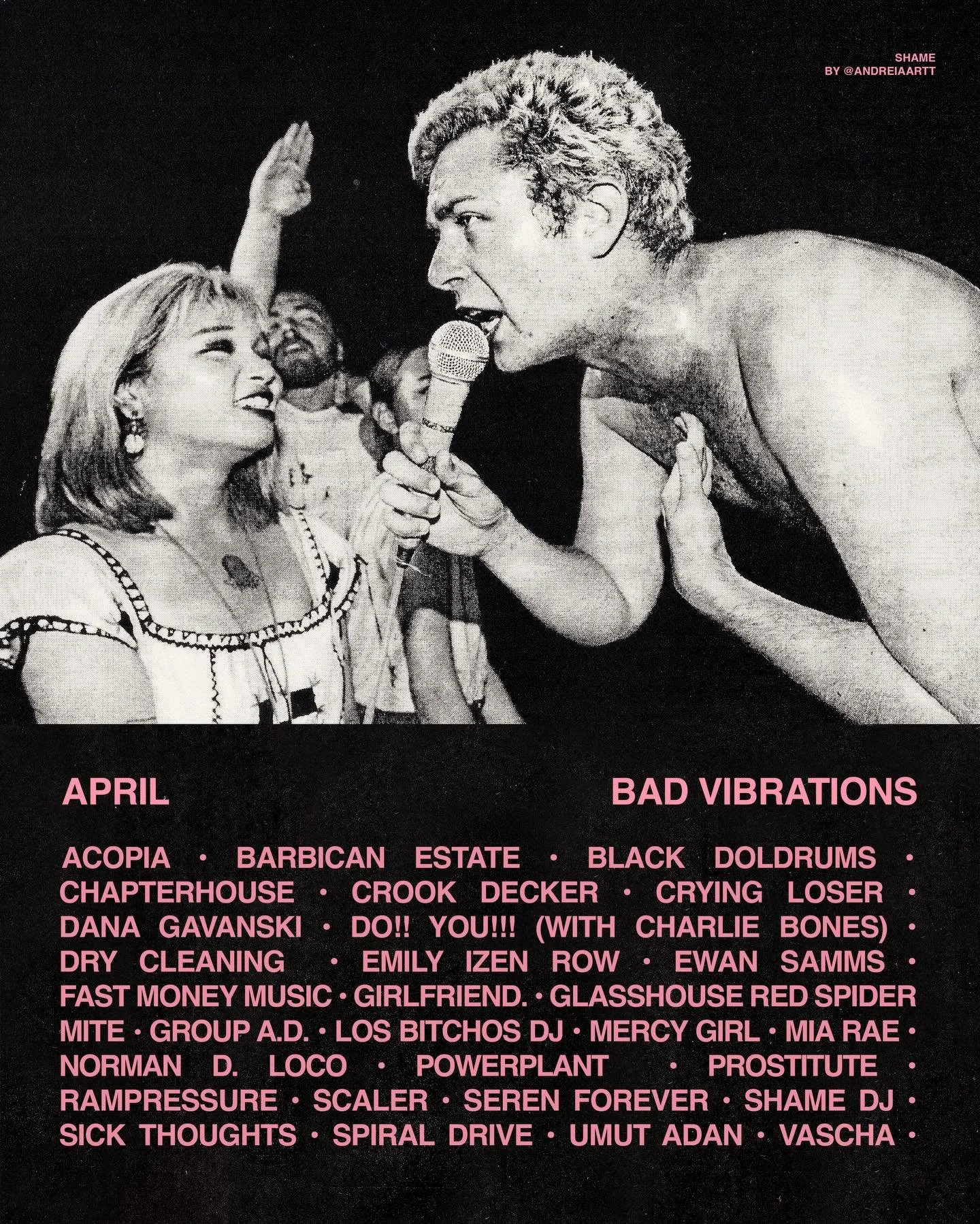 We&rsquo;ve got a BUSY April coming your way!

@drycleaningband . @acopia_ . @attempted.martyr . @powerplantxx . @scalerband . @mercygirlband . @girlfriendband . @norman.d.loco . @chapterhouse.official 

plus DJs @shame @doyoubabyyy @losbitchos 

And