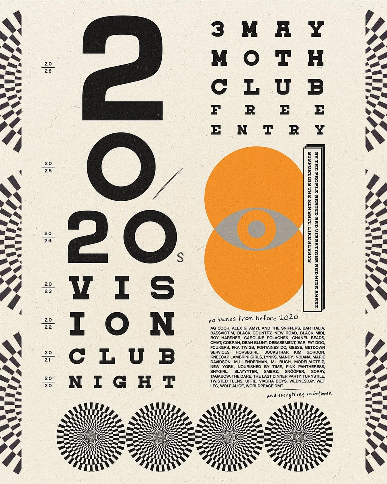 2020s vision.

A club night playing only what matters now&hellip; no throwbacks, no filler. Just @mothclub this Bank Holiday Sunday, 3 May (free entry)

From the people behind Bad Vibrations + Wide Awake.

Supporting the new shit, like always.

Expec