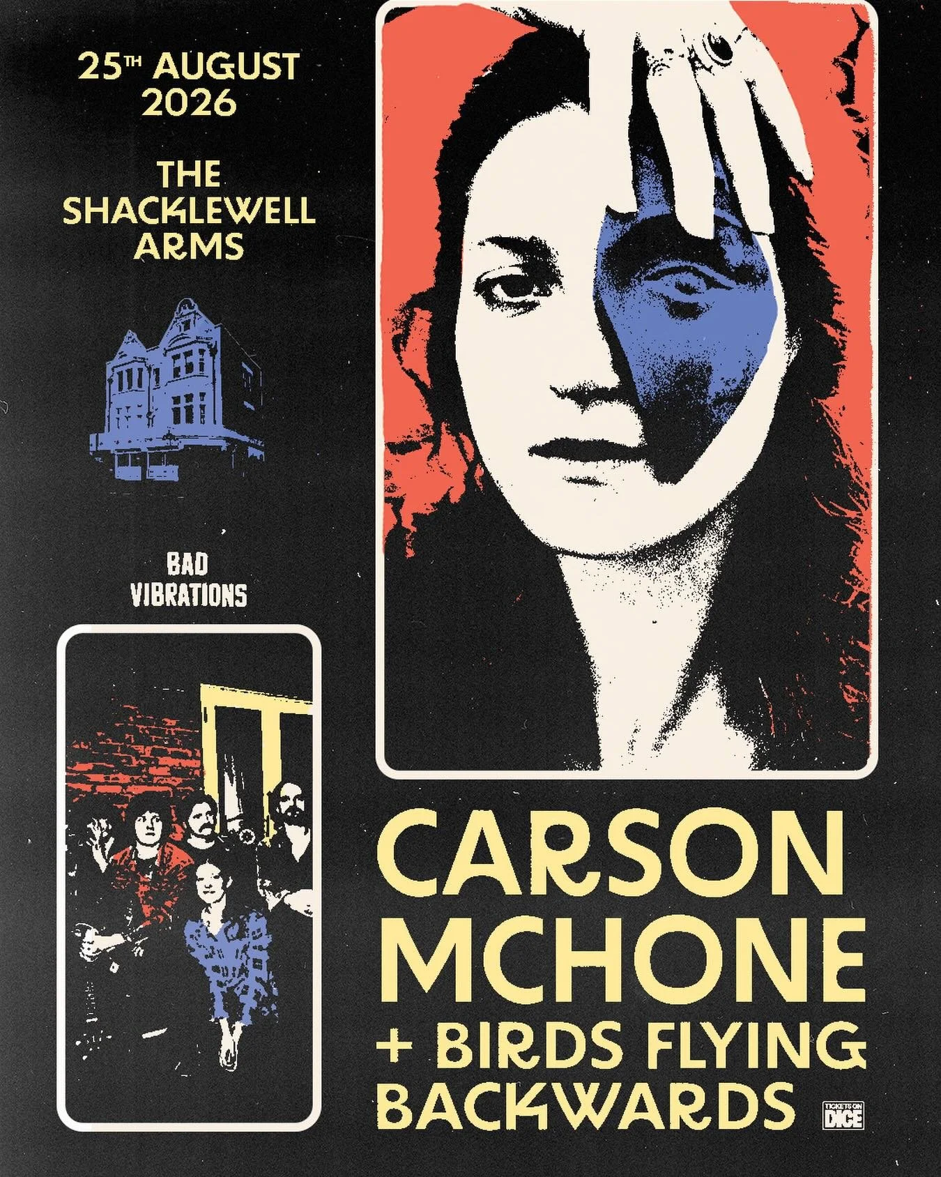 Americana, alt-country Artist and songwriter originally from Austin, Texas @carsonmchonemusic joins us @shacklewellarms on 25th August with special guests @birdsflyingbackwards 🤍 

Tickets onsale now @dicefm