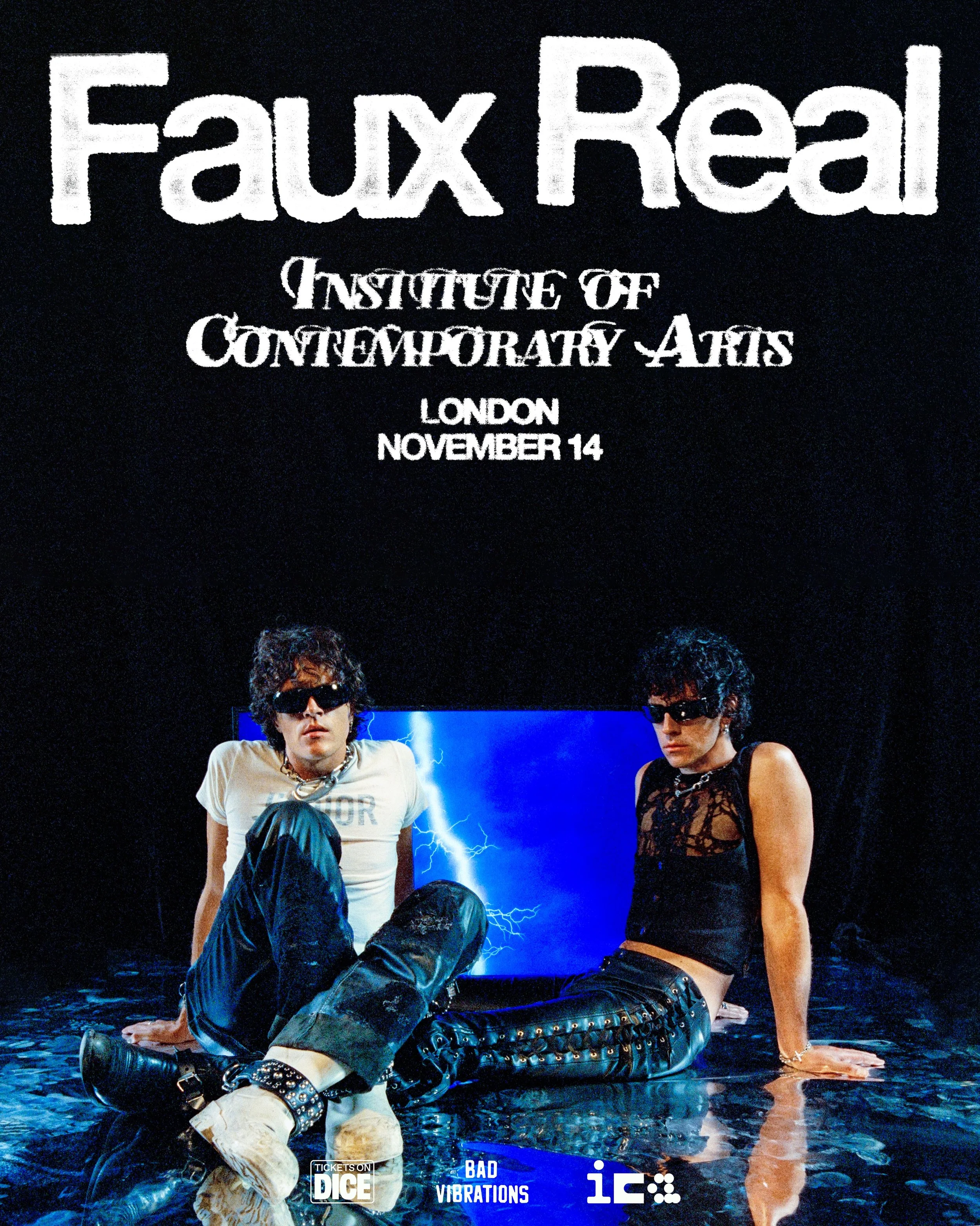 Faux Real return to London this autumn, taking over the ICA, Saturday 14th November.

Alongside new single &lsquo;That Far&rsquo;, the duo have announced their second album &lsquo;Poison Time&rsquo;, out 4th September via b4. Known for idiosyncratic,