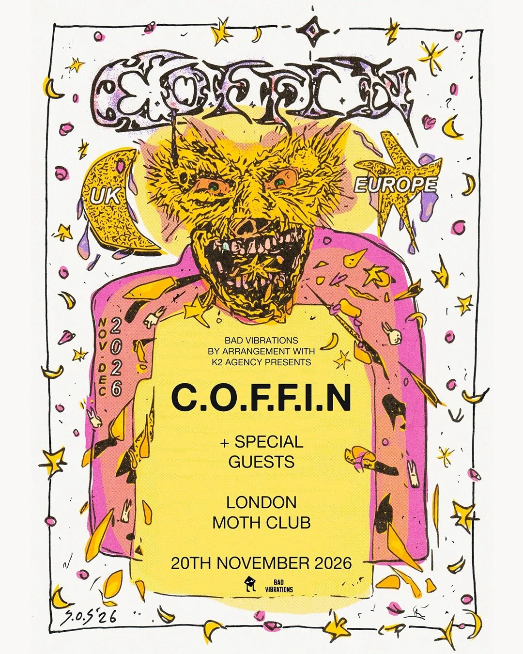 From the Northern Beaches of Sydney, @coffin_aus bring their high-intensity rock&rsquo;n&rsquo;roll to @mothclub on 20 November. Tickets go on sale Thursday at 10am.

Driven by guttural lead vocals, high-voltage guitars and razor-sharp rhythms, the f