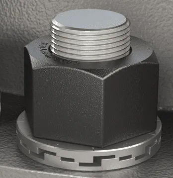 3. As always, turn the nut to the left. It will take less than one stroke of the torque wrench for the Velocity Washer to release all load.