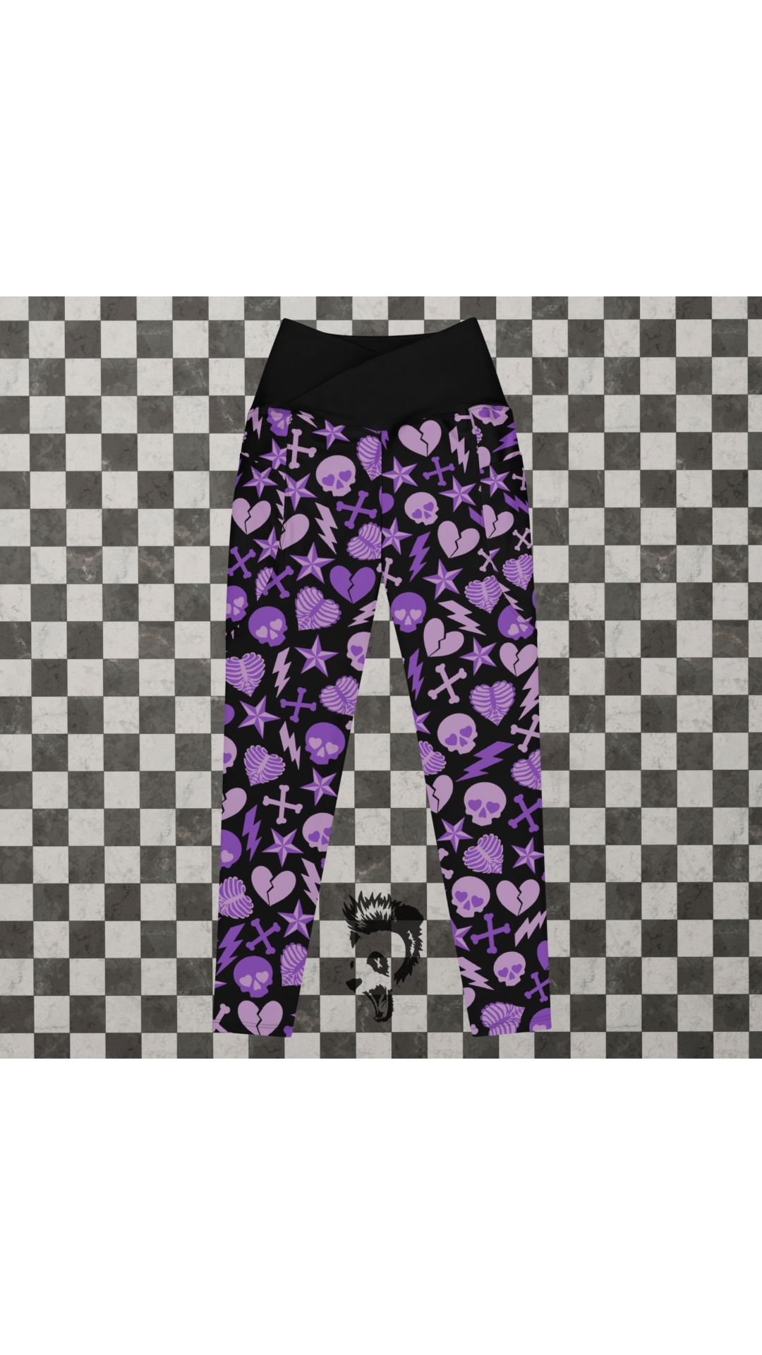 Dead Cute High Waisted Yoga Leggings // Purple