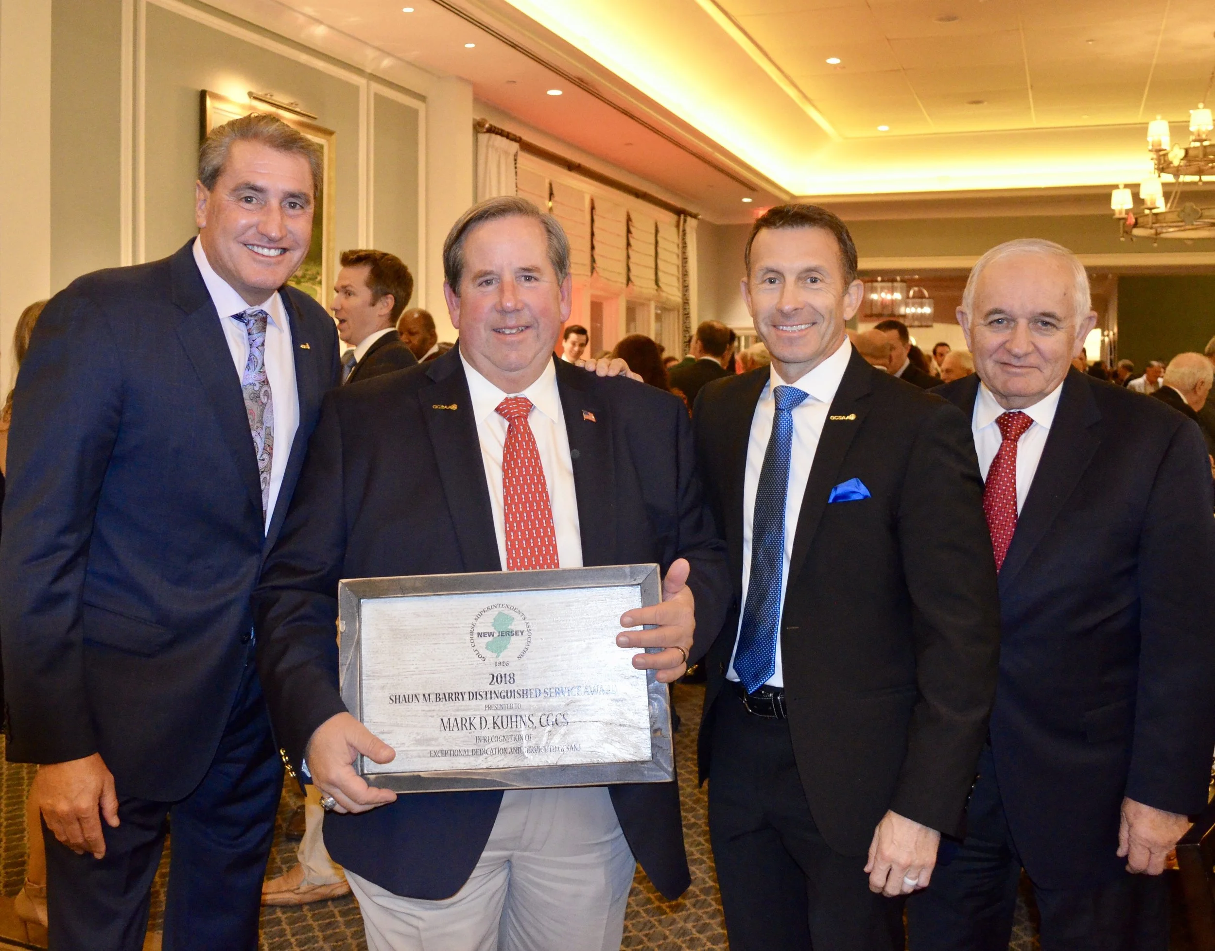 Mark Kuhns; Rhett Evans, GCSAA CEO; Bob Randquist, GCSAA COO