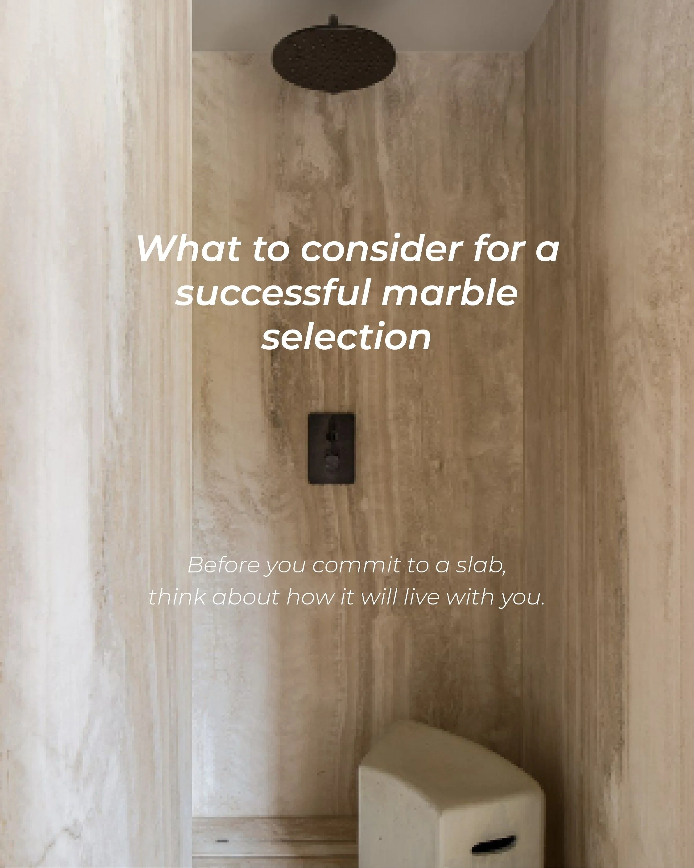 Marble is one of the most expressive natural materials we work with. Ancient, rare and full of character. But a successful selection is never about choosing the &ldquo;prettiest&rdquo; slab. It&rsquo;s about context, intention and how the material wi