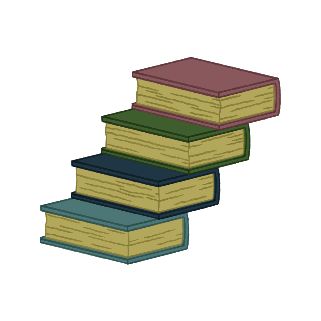 The final LibbyScout icon: a hand-drawn staircase made of books.