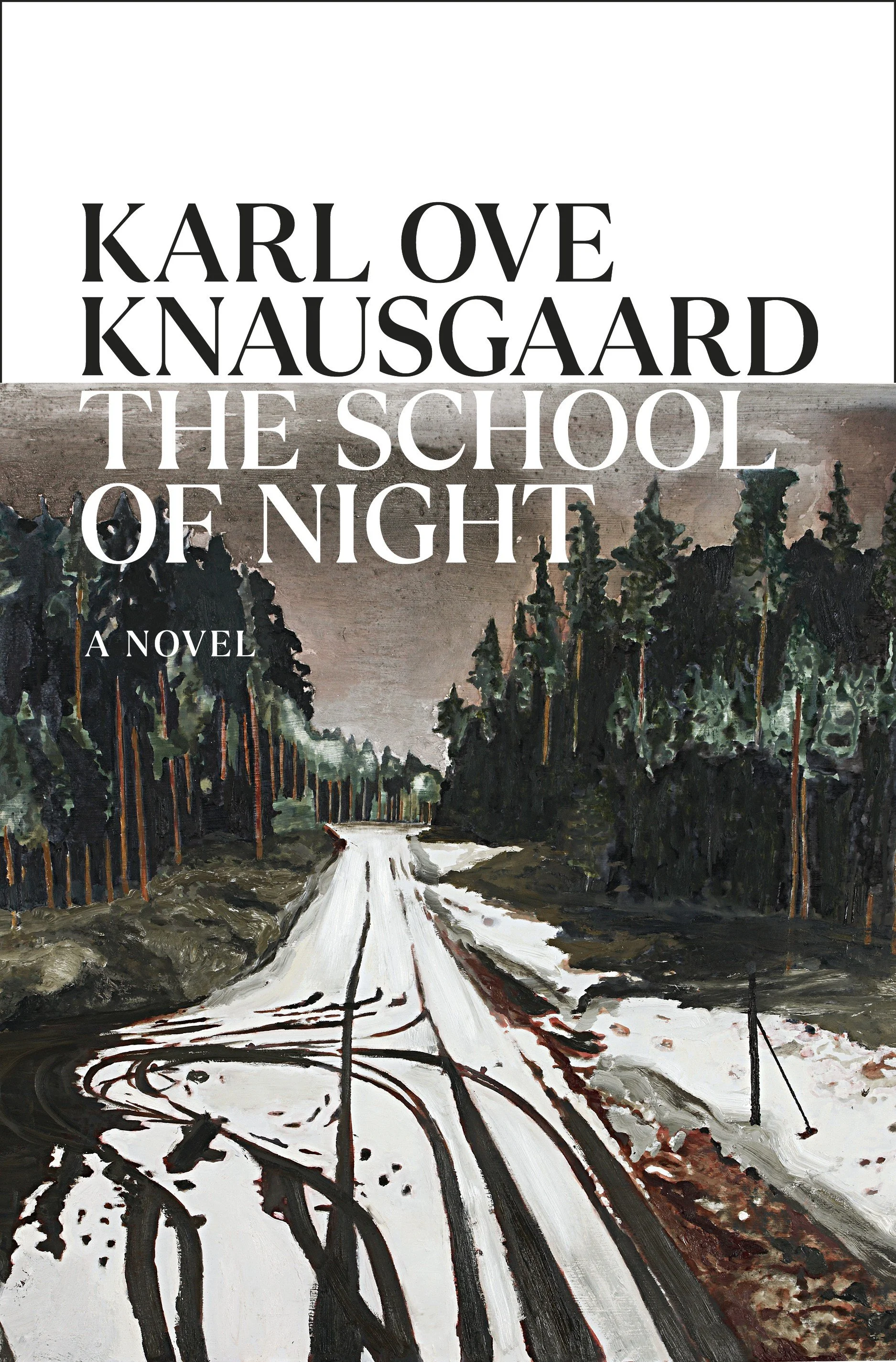 Book cover of The School of Night by Karl Ove Knausgård, used as a TBR example illustrating how transliteration variations in author names caused false negatives in library search results.