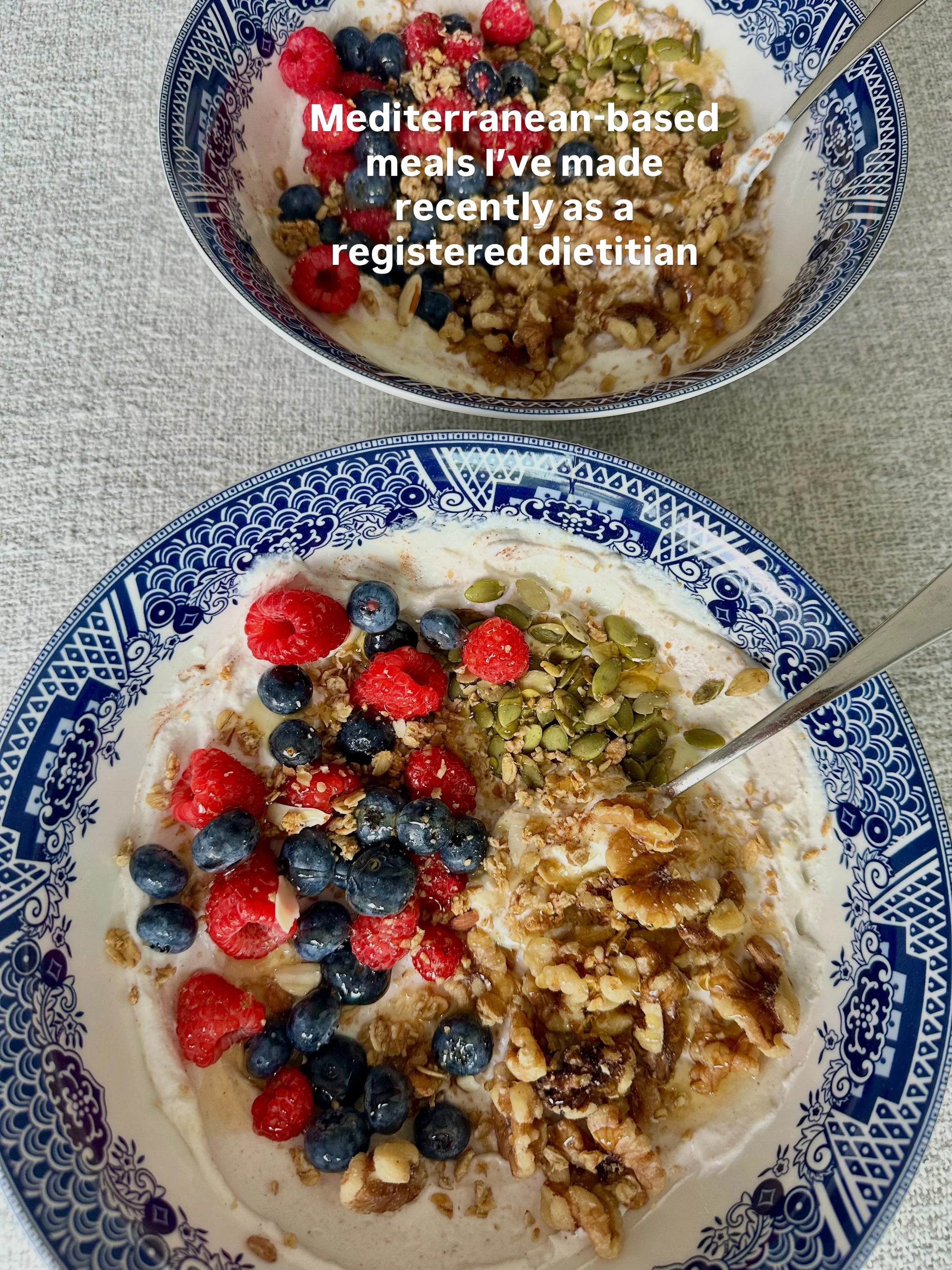 Mediterranean-based meals I&rsquo;ve made recently as a registered dietitian! Hope this inspires someone