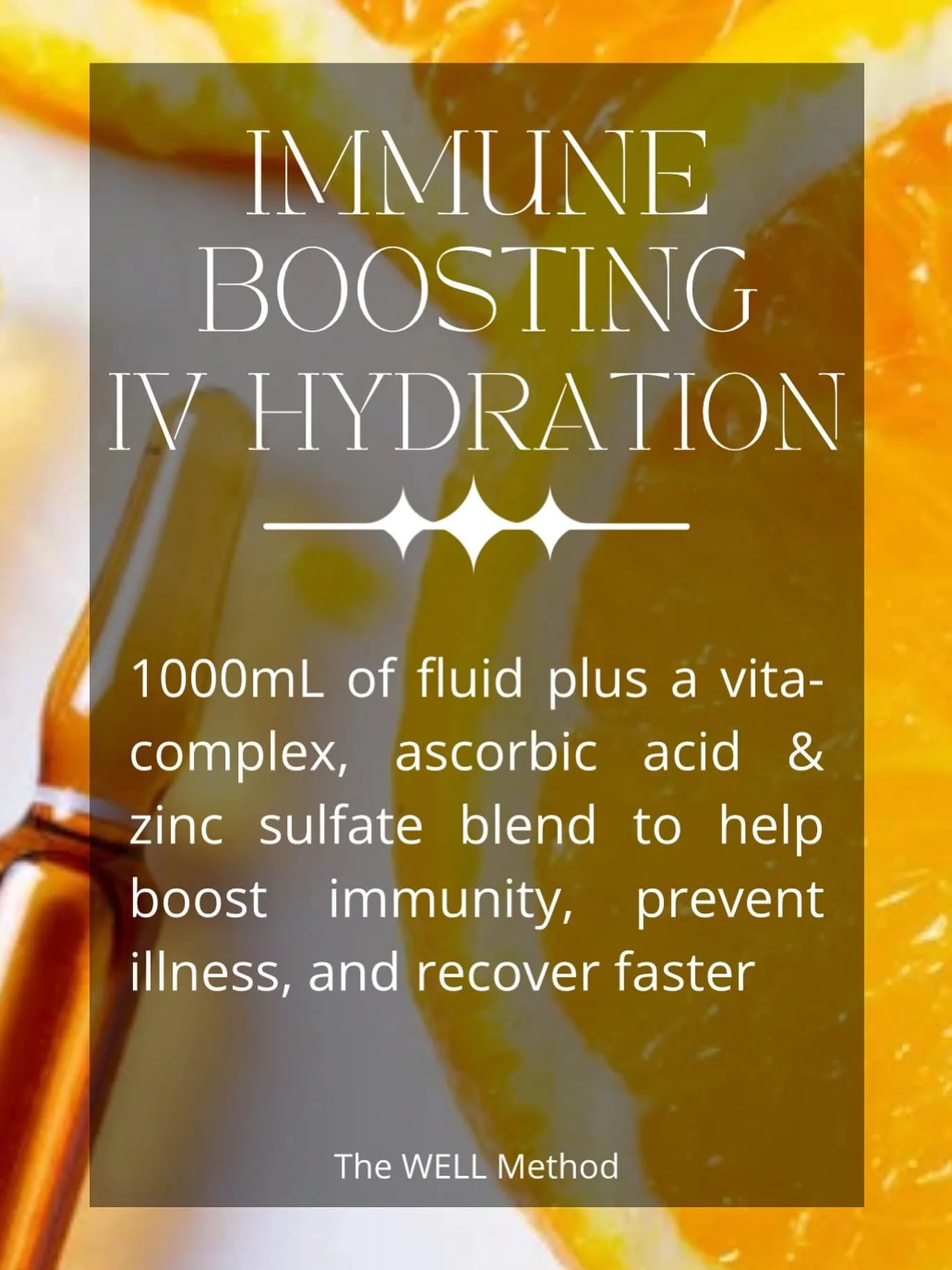 Stay ahead of cold and flu season by getting the Immune Boost! Hydrate, replenish, and strengthen your immune system from within. Message or click the link in bio to book 😊
#TheWELLMethod #immuneboost #IVhydration #vitC #glutathione #zinc