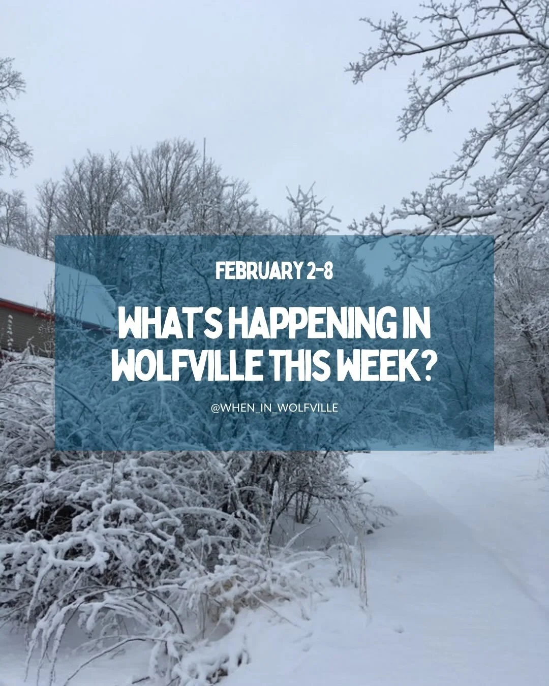Happy Monday everyone! 

As always, if you know about an event happening in Wolfville that didn&rsquo;t make the post, please share the details in the comments below so we can all learn more about it! 

Have a great week! 😊