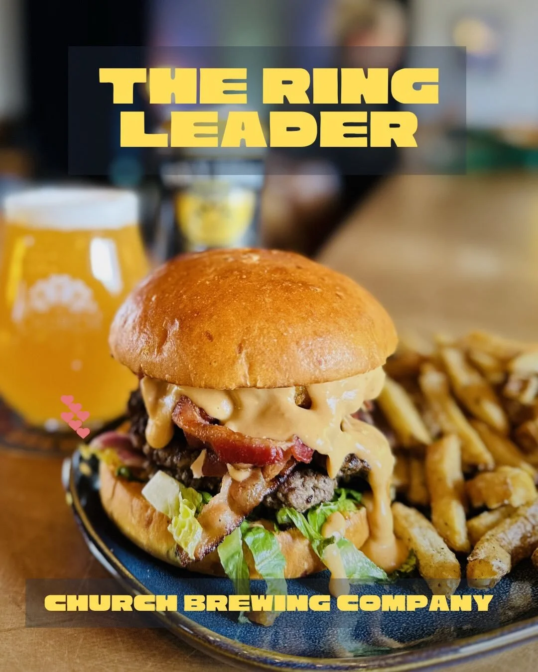 May the cheese sauce be with you 🍔

Introducing The Ring Leader from Church Brewing Company &mdash; a strong contender in this year&rsquo;s Burger Wars line-up!

From April 1-30, support Campaign for Kids by trying burgers right here in the Valley. 