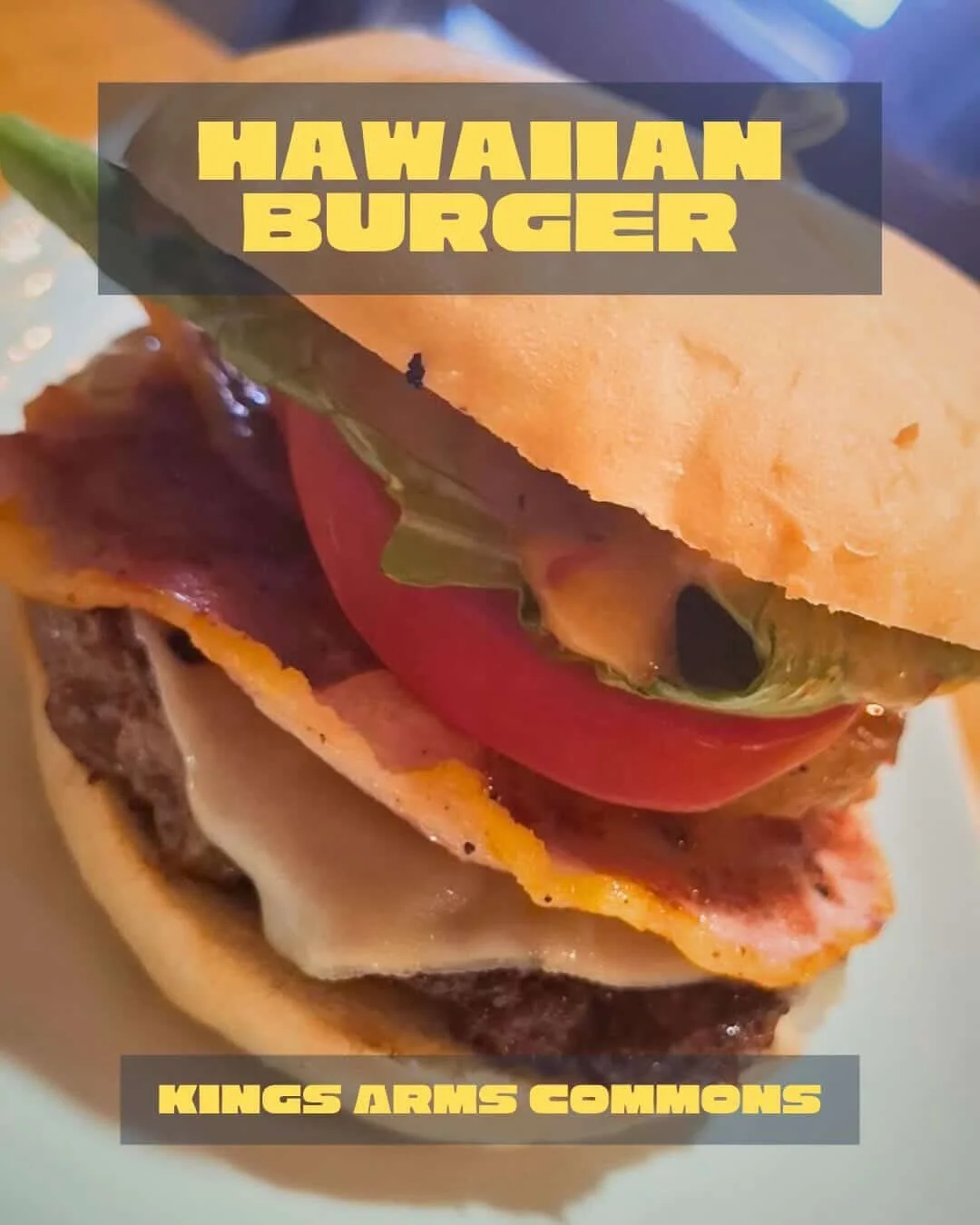 A burger fit for a Jedi Master 🍔 

Kings Arms Commons is participating in this year&rsquo;s Burger Wars with their Hawaiian Burger &mdash; and you won&rsquo;t want to miss it! 

Try it, vote for it, and help raise funds for Campaign for Kids 🍔 

Le