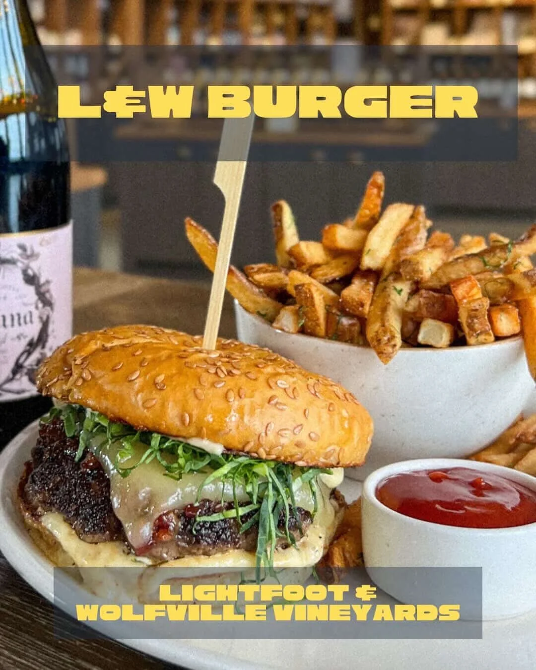 The L&amp;W Burger strikes back 🍔🛰️

Burger Wars is back in the Valley, and the L&amp;W Burger from Lightfoot &amp; Wolfville Vineyards is not to be missed! 

Try it anytime now until the end of April and support Campaign for Kids. And don&rsquo;t 