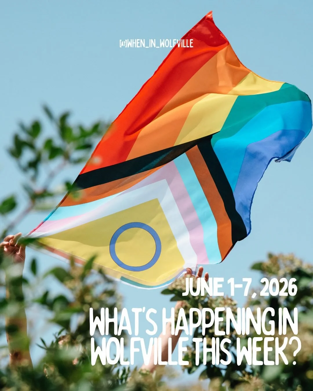 Happy Pride Month! 

As always, if you know about an event happening in Wolfville that didn&rsquo;t make the post, please share the details in the comments below so we can all learn more about it! 

Have a great week everyone! 😊