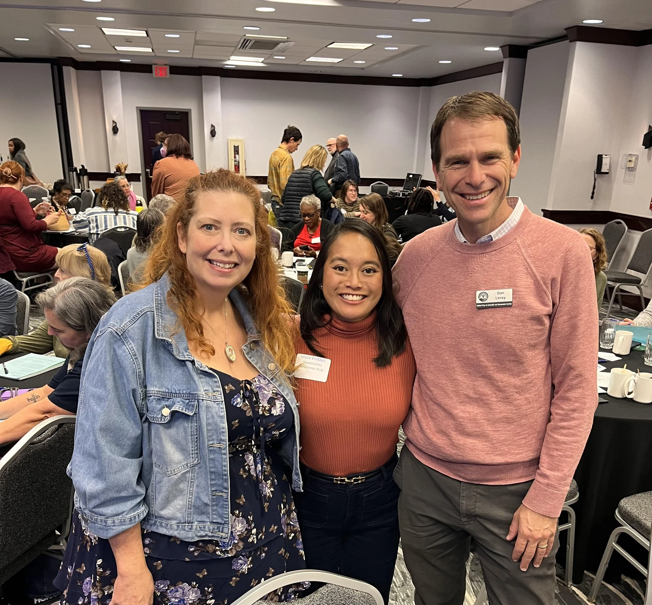 The Hub’s Tonia Allen, Founding Member, and Joyce Endaya, Operations Director, attended the WNC Nonprofit Pathways Leadership Forum “Rising Above Together: Resilience, Recovery, and the Road Ahead.”