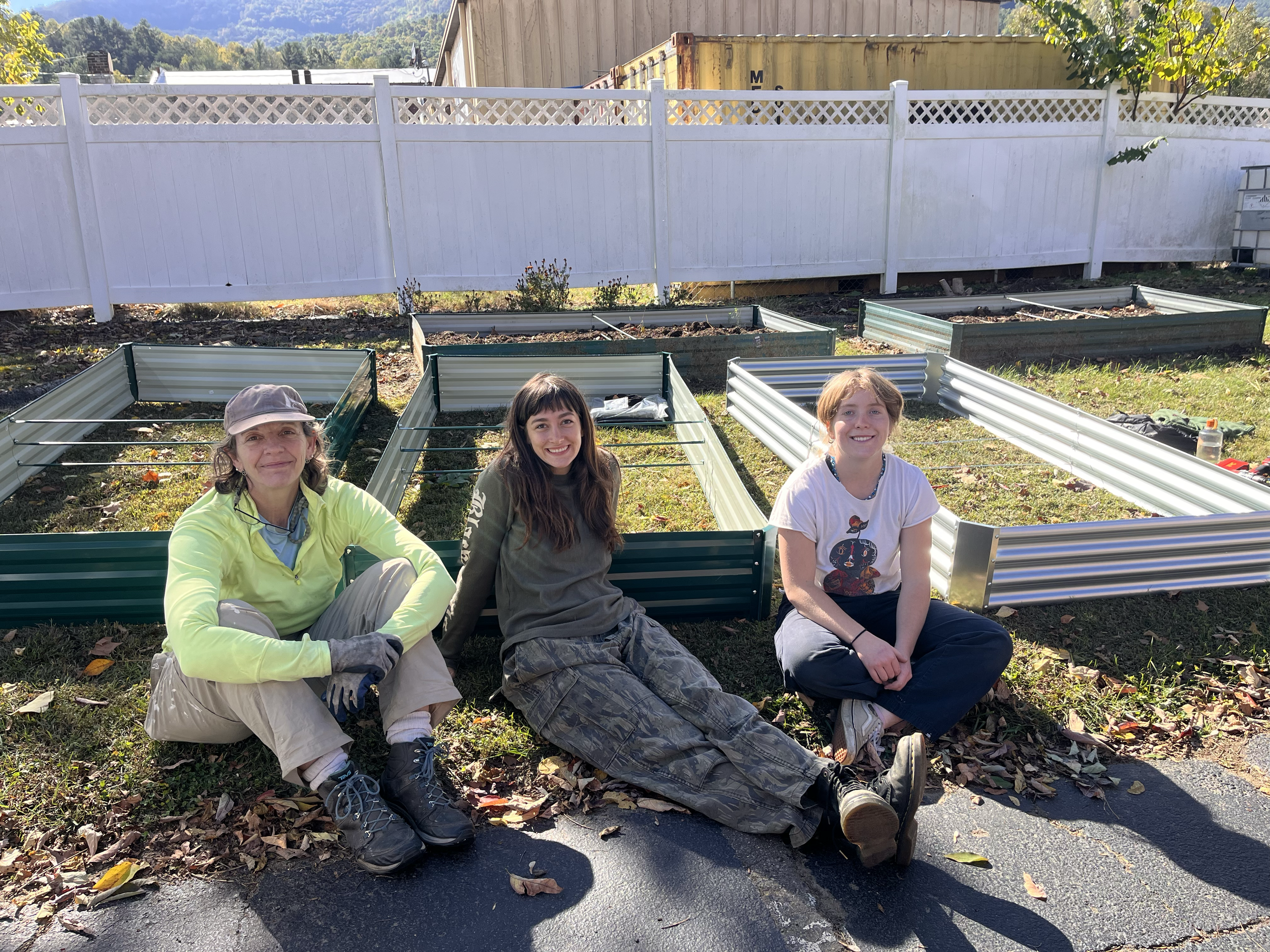 We worked in partnership with Warren Wilson College to create a community garden at The Hub.  