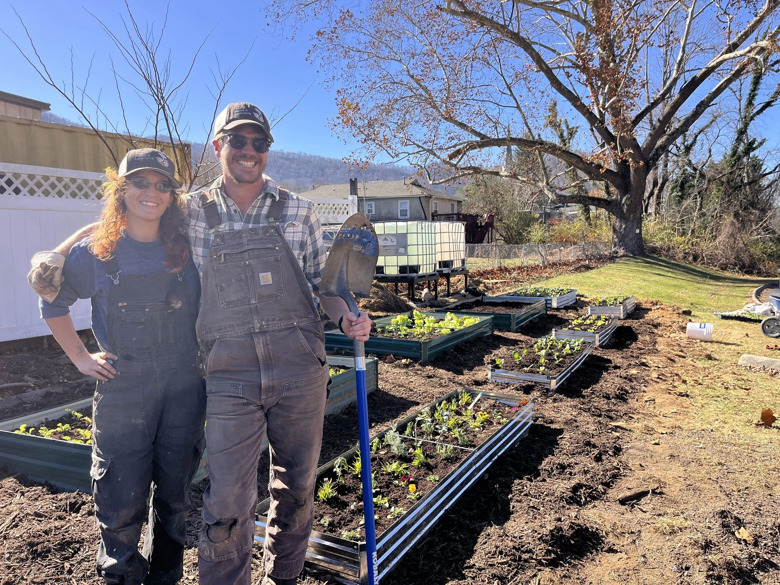 Local Swannanoa business, Unicorn Farm & Nursery, donated winter plant starts for our community garden. 