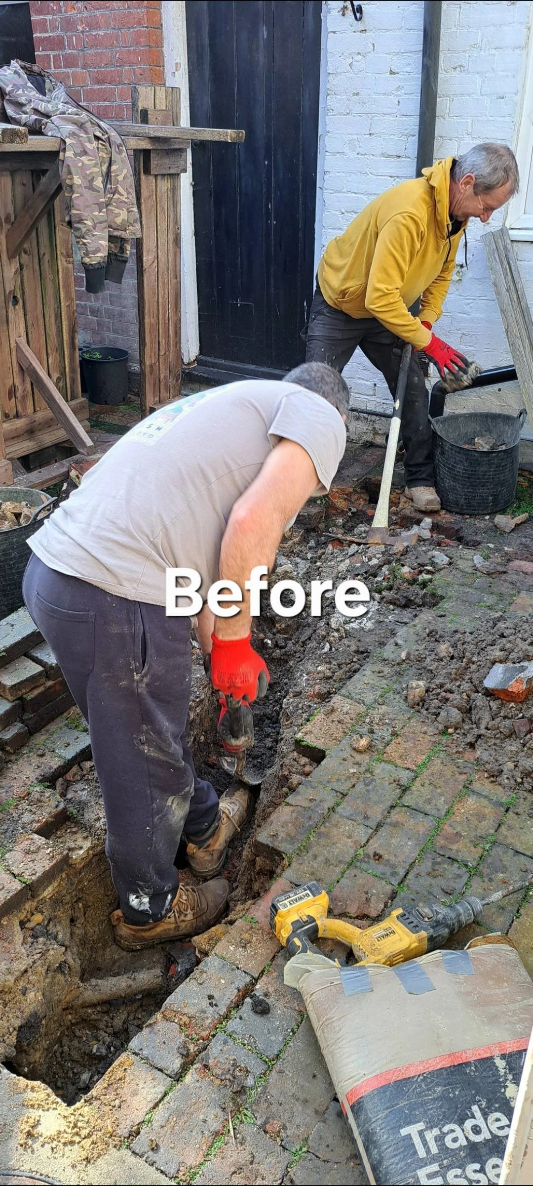 Drain repair in full flow...