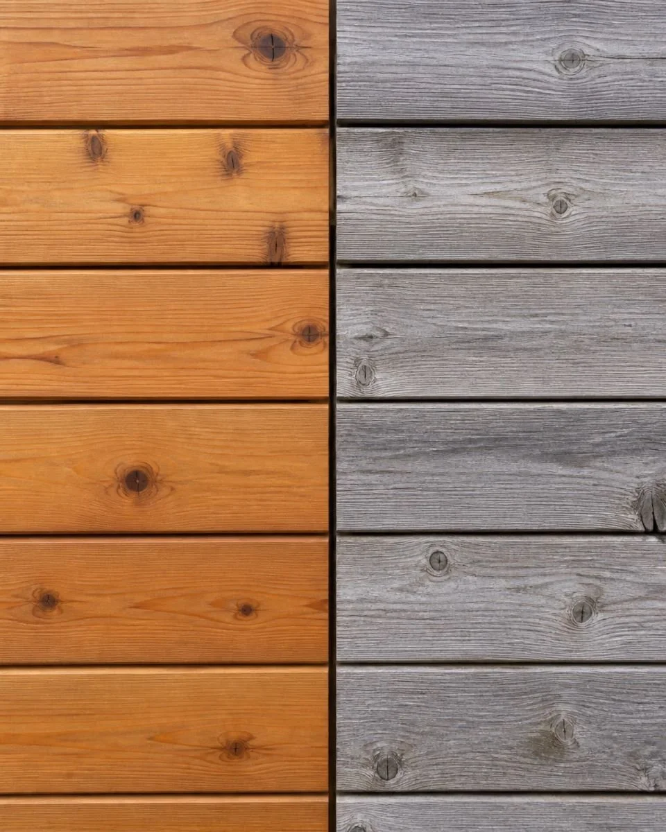 How wood cladding changes over time