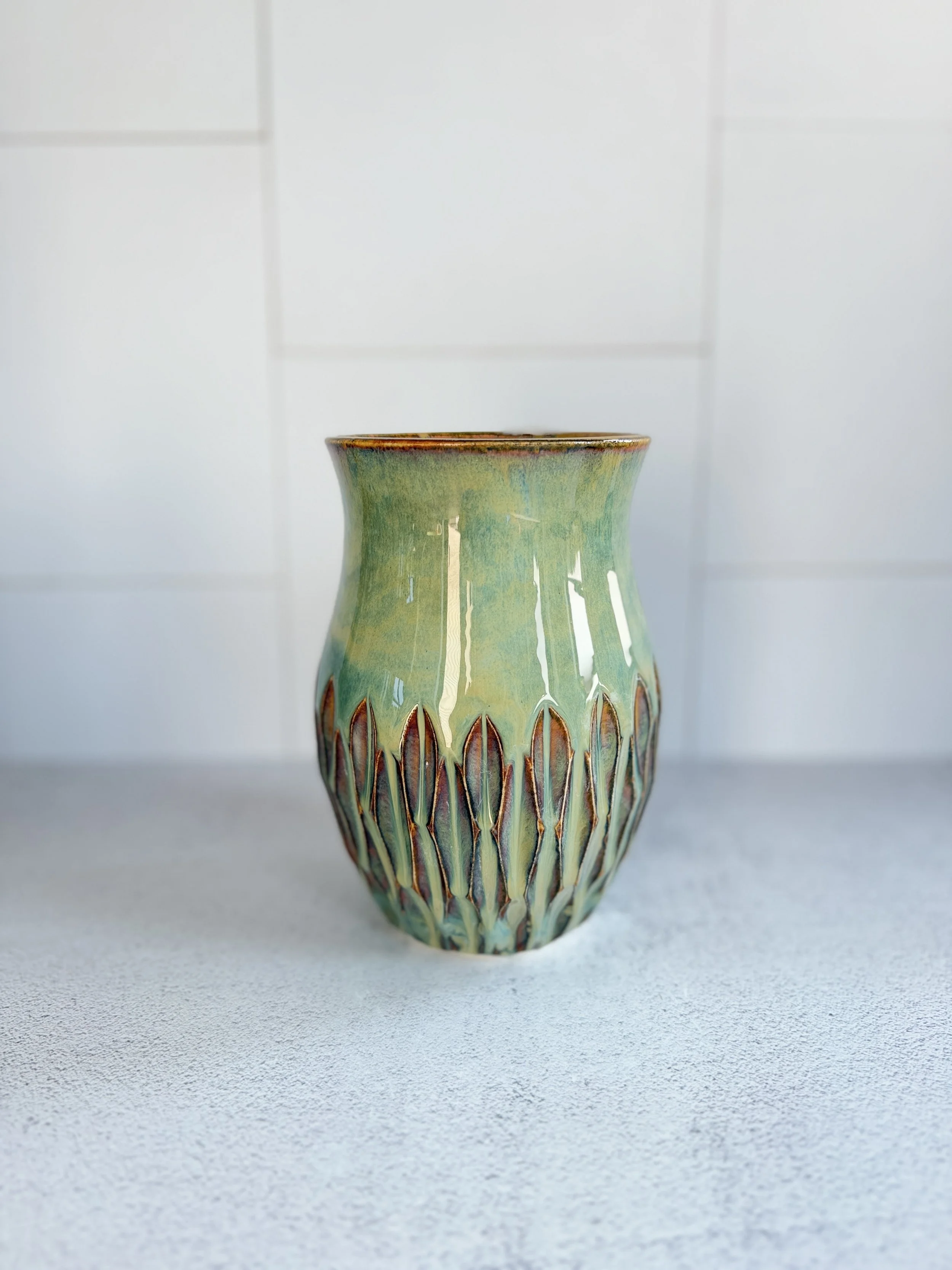 Willow Luster Handmade Ceramic Vase