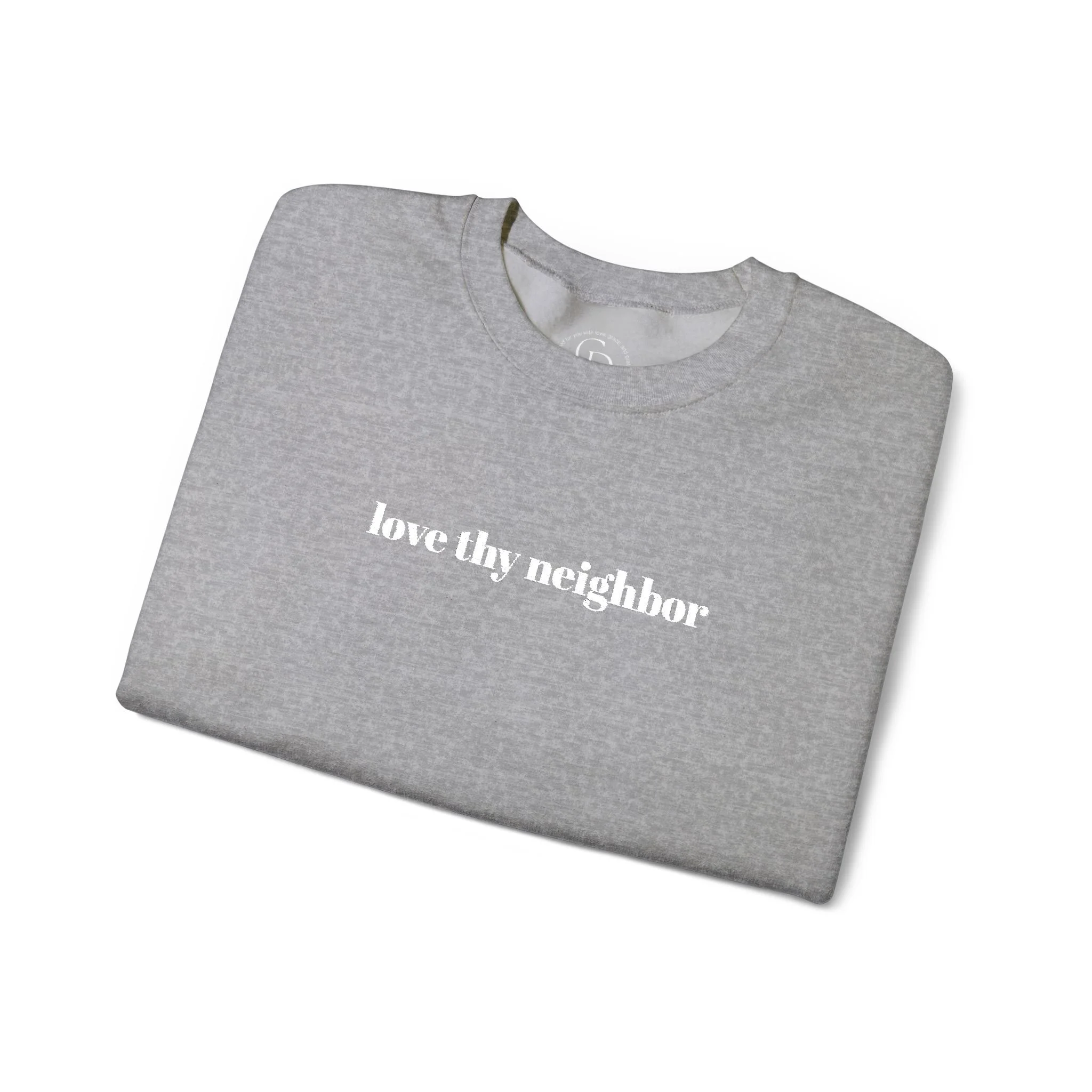 Love Thy Neighbor Embroidered Crewneck Sweatshirt