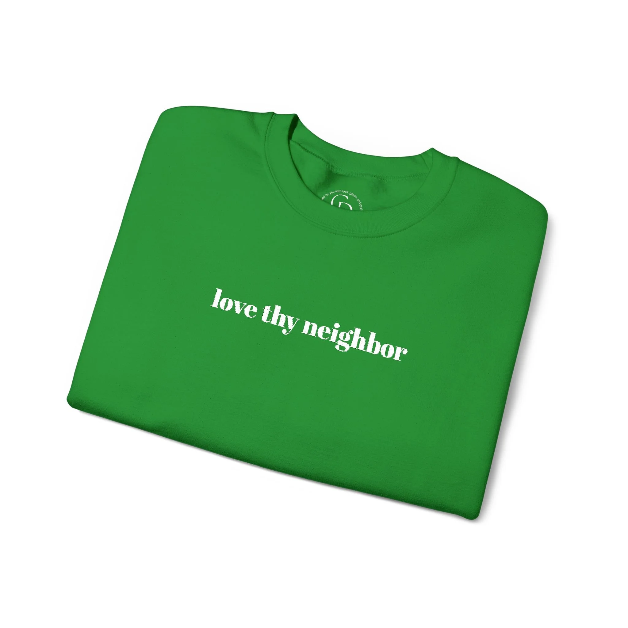 Love Thy Neighbor Embroidered Crewneck Sweatshirt
